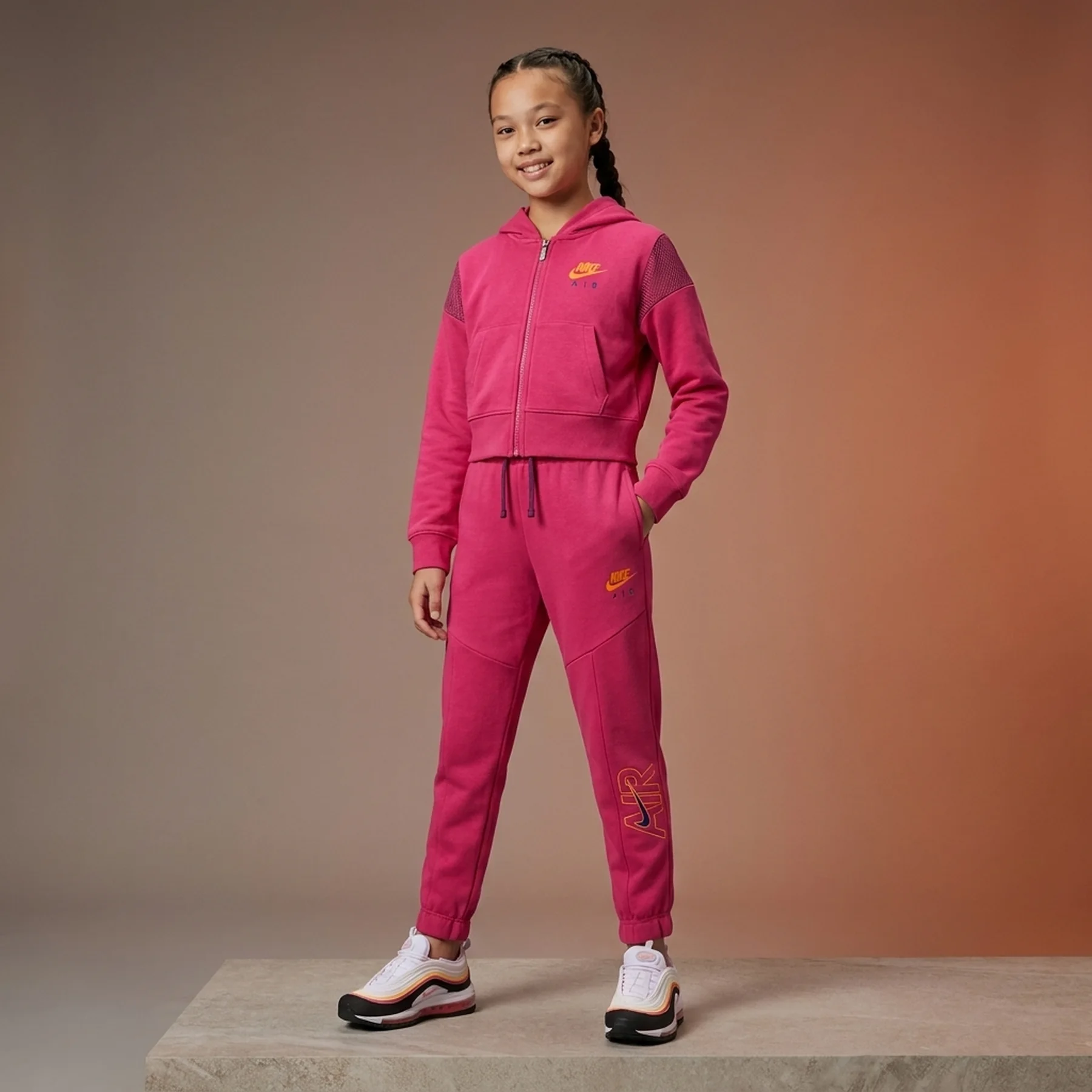 Спортивний костюм дитячий Nike Sportswear Air Pink (DM8336-666__DM8373-666)