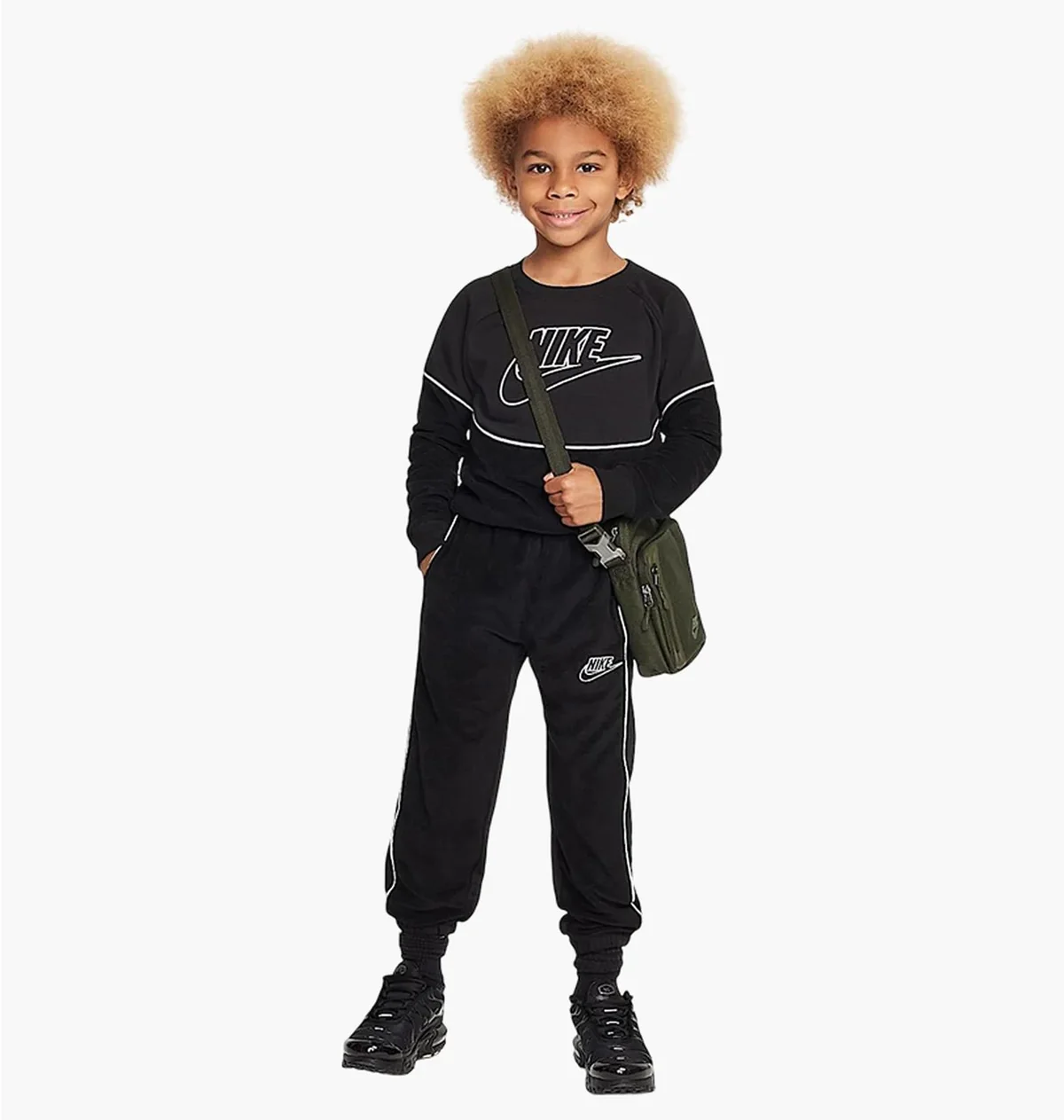 Спортивний костюм дитячий Nike Sportswear Amplify French Terry Crew Set Little Kids 2-Piece Set Black (86L198-023)