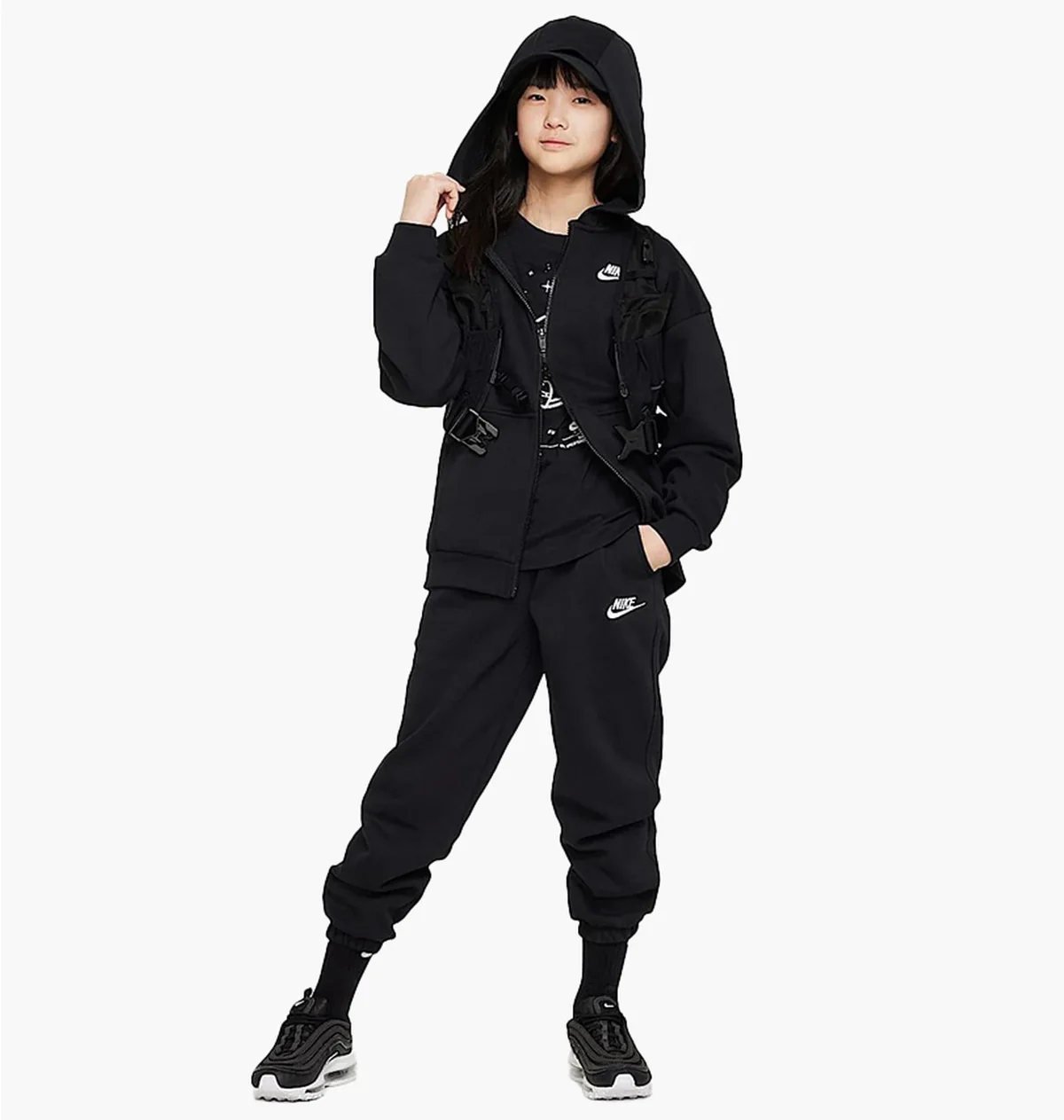Спортивний костюм дитячий Nike Sportswear Club Black (FD2931-010__FD2933-010)
