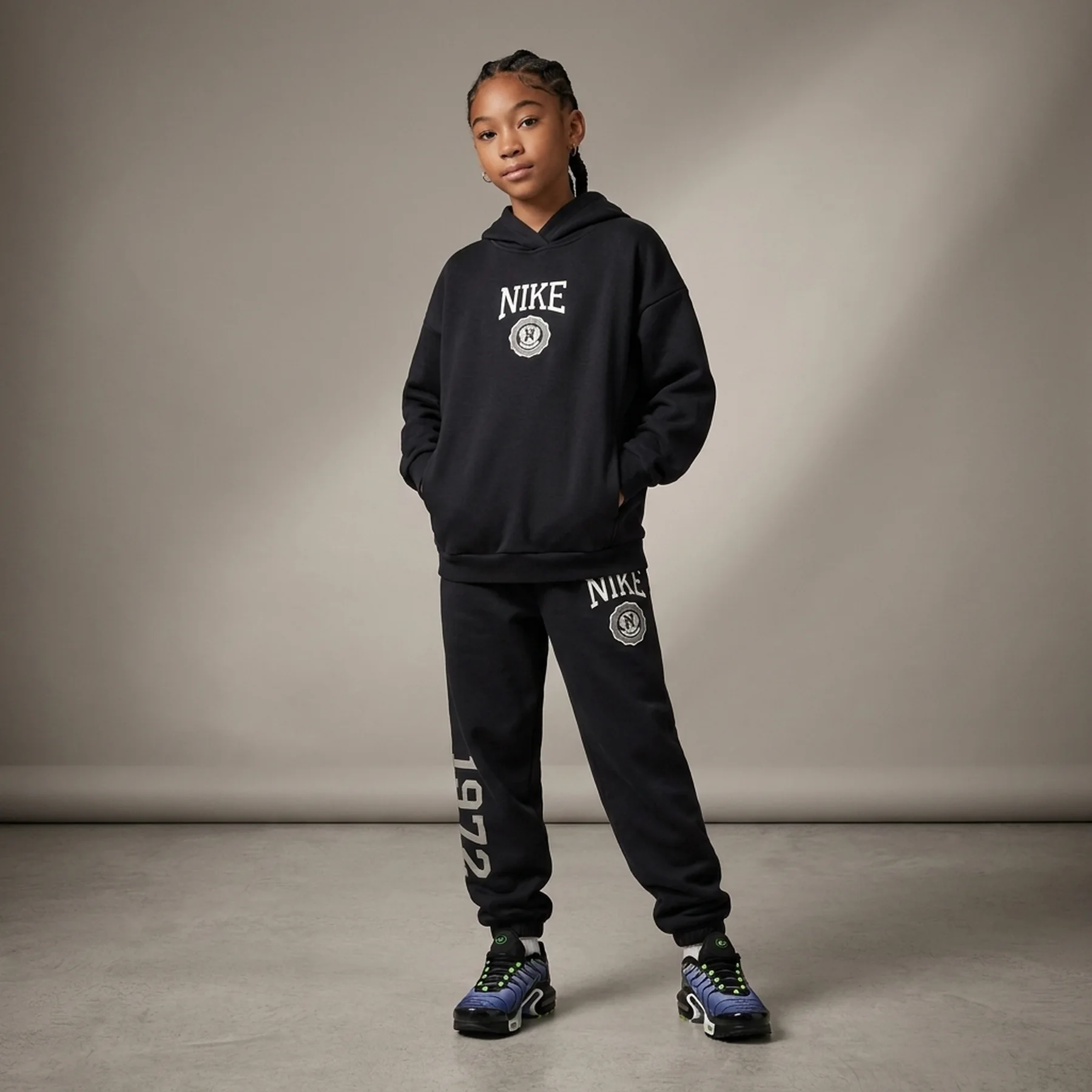 Спортивний костюм дитячий Nike Sportswear Club Fleece Black (HJ3371-010__HJ3374-010)