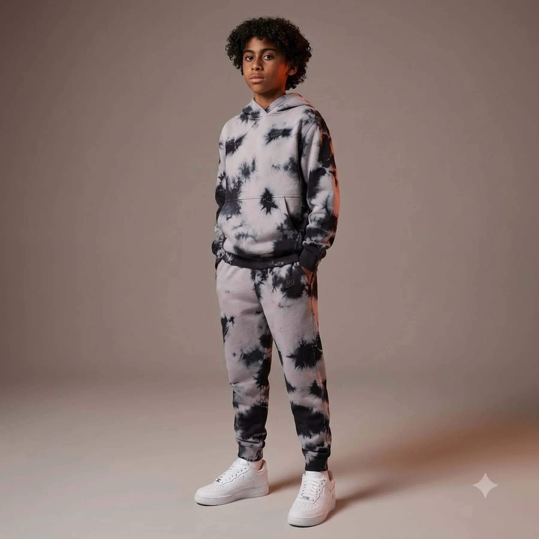 Спортивний костюм дитячий Nike Sportswear Club Fleece Camo/White (FZ5493-077__FZ5496-077)