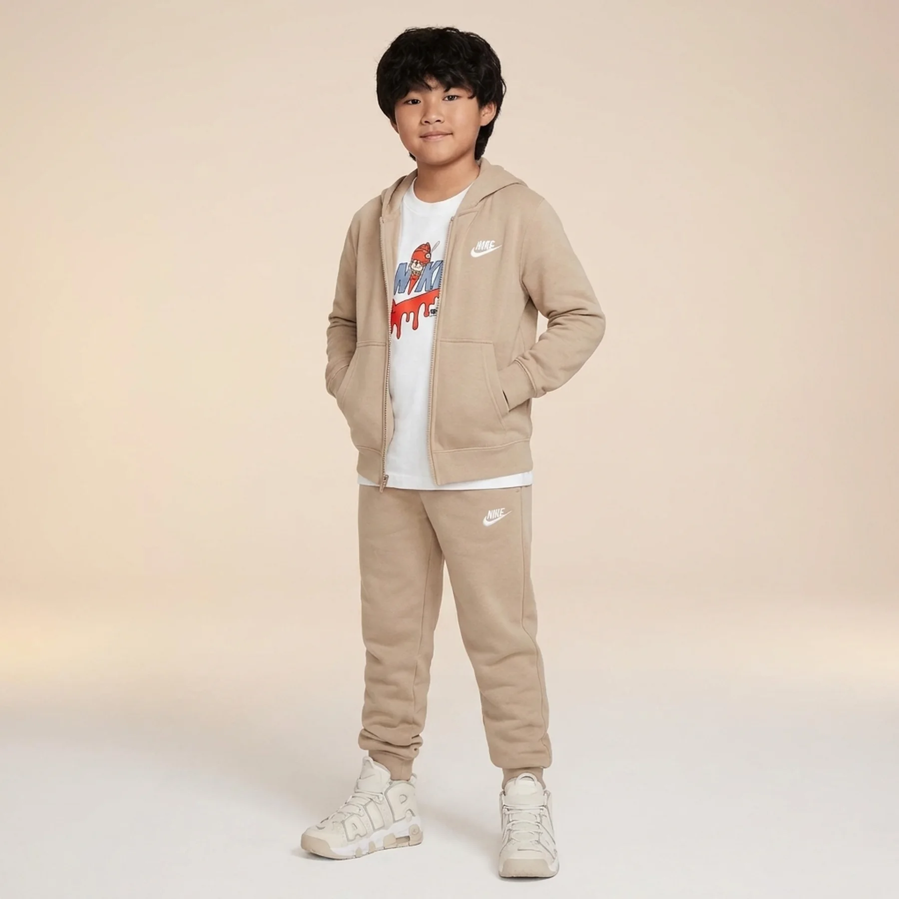 Спортивний костюм дитячий Nike Sportswear Club Fleece Tracksuit Beige (FD3114-247)