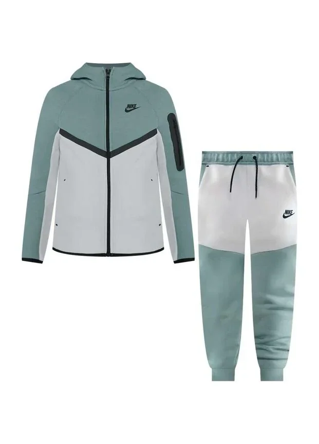 Спортивний костюм дитячий Nike Sportswear Tech Fleece Green/Grey (HV5867-054__HV5869-054)