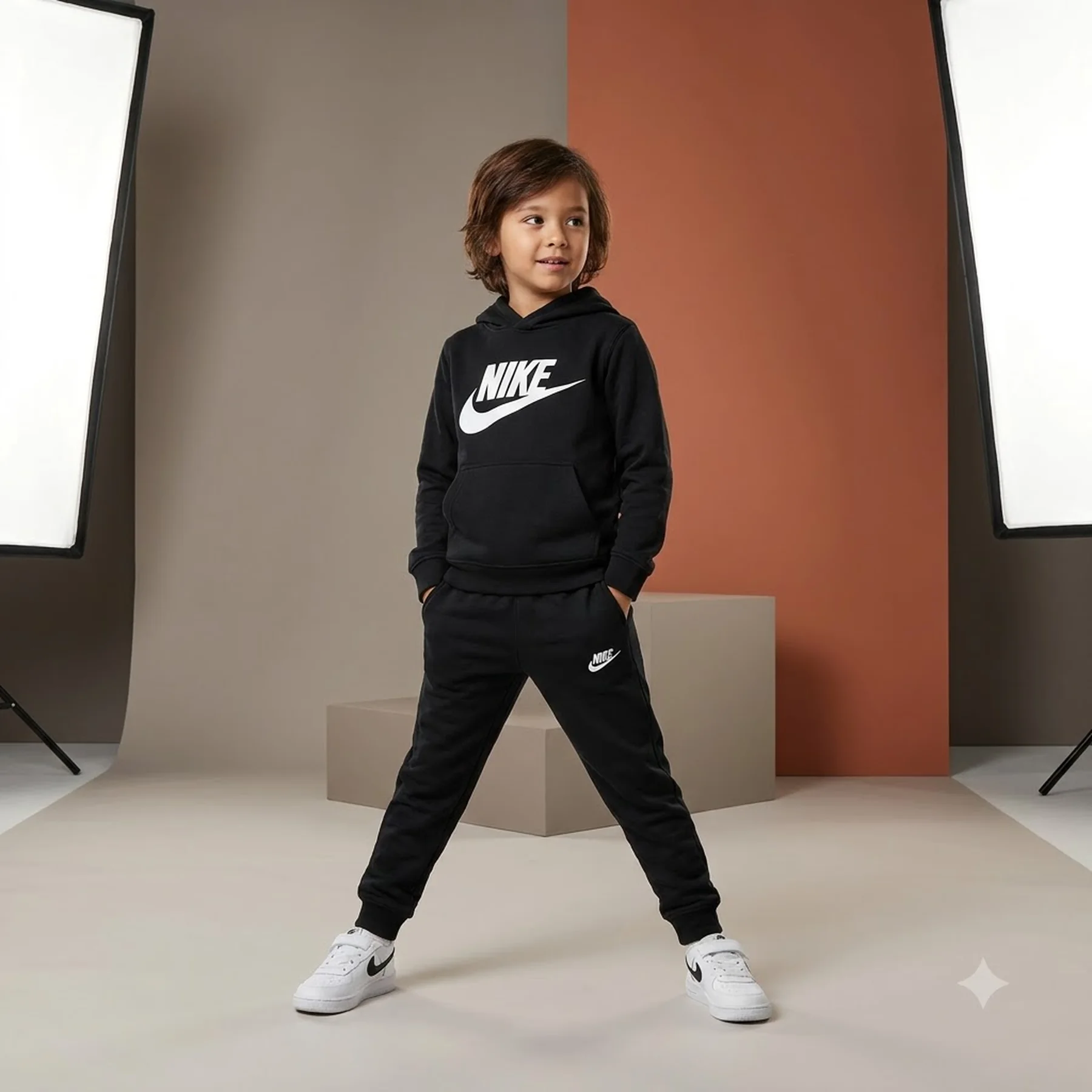 Спортивний костюм дитячий Nike Sustainable Pullover Set Black (86J455-023)