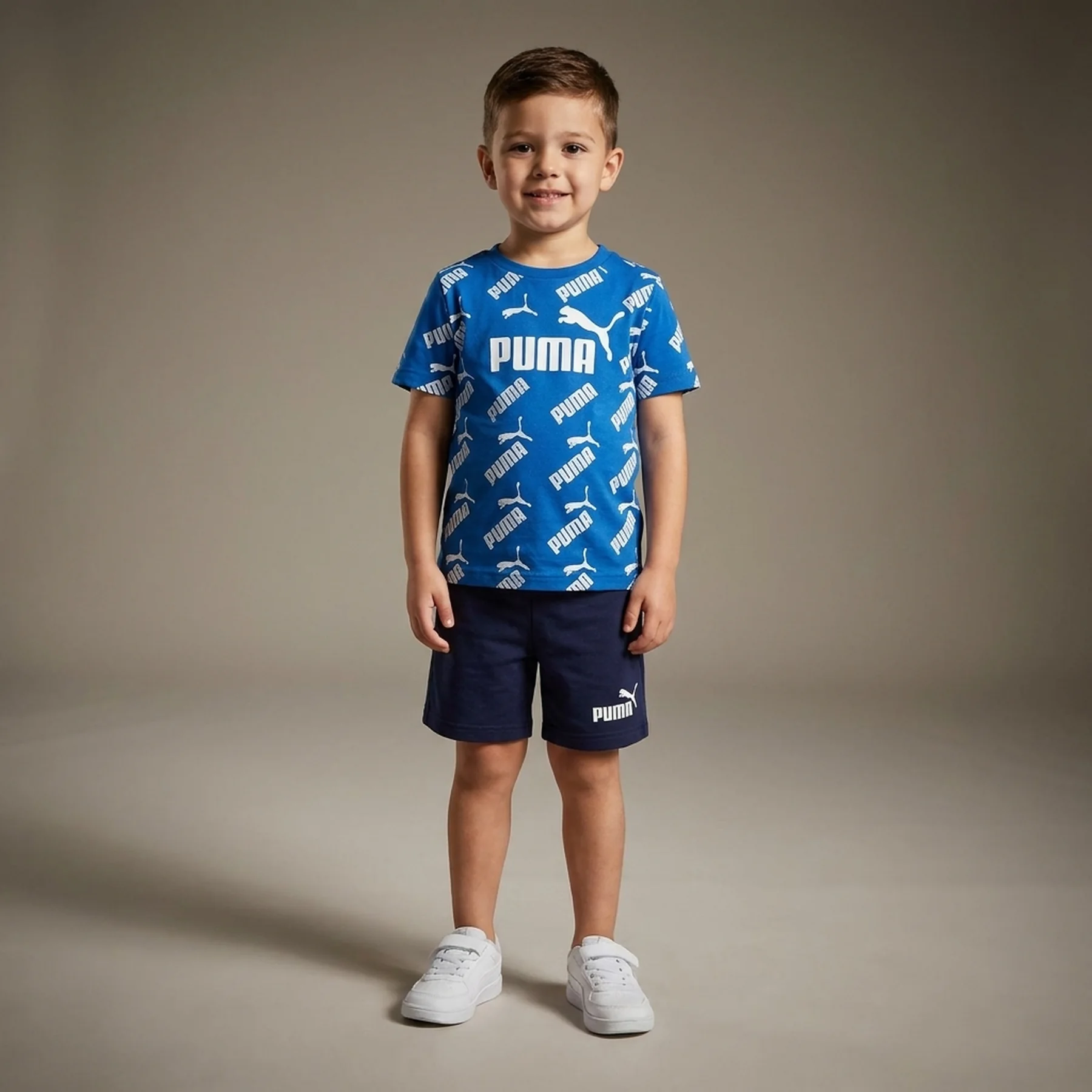 Спортивний костюм дитячий Puma Younger Boys Blue Logo Shorts Set (680326-17)