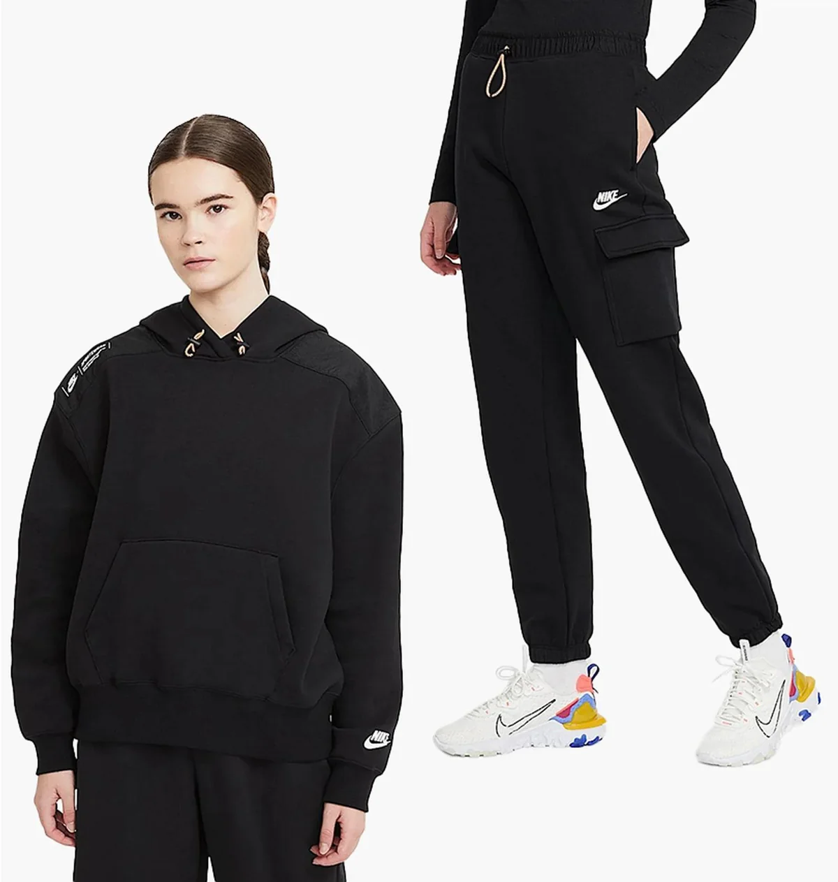 Спортивний костюм жіночий Nike Nsw Po Flc Uu Black (DD3605-010__DD3607-010)