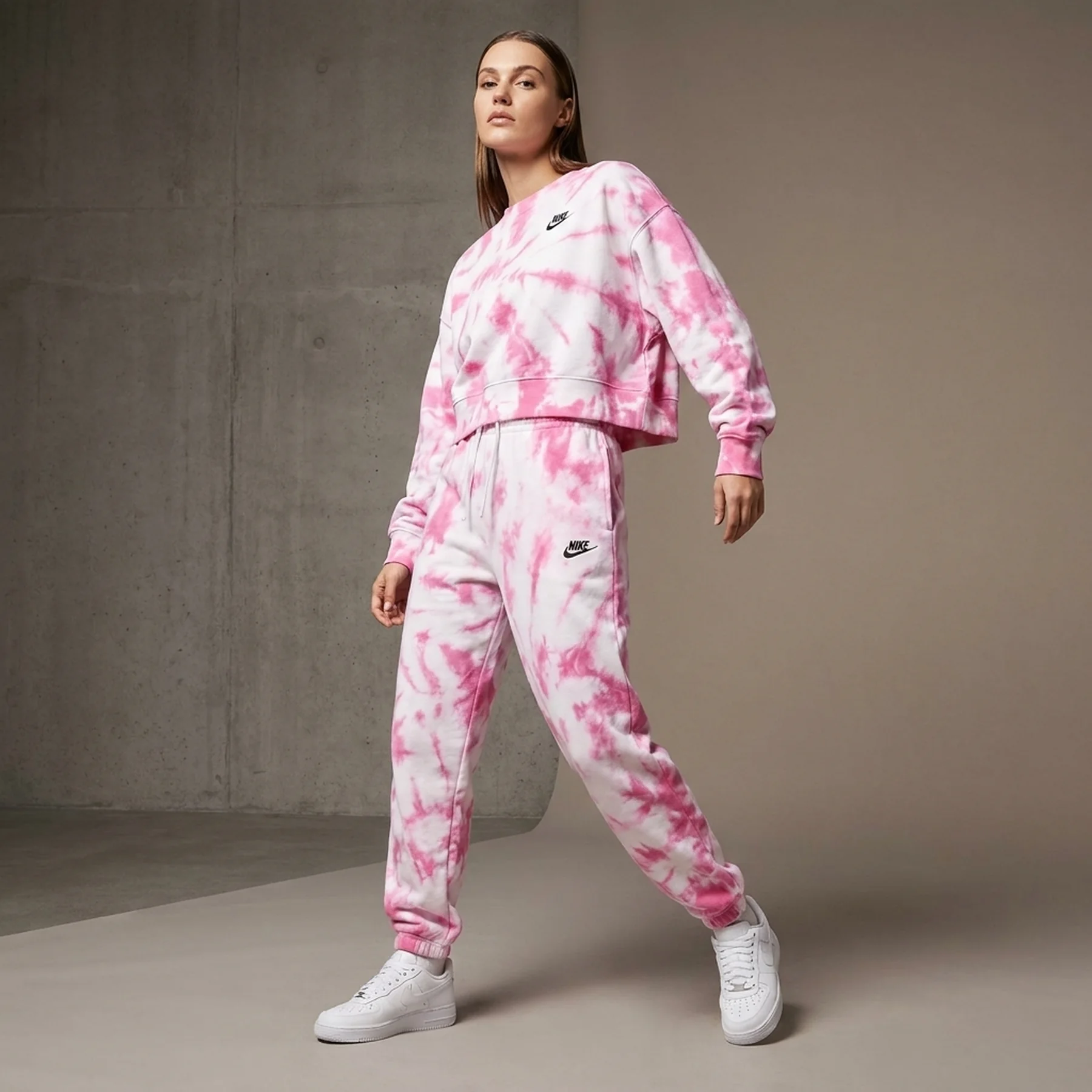 Спортивний костюм жіночий Nike Sportswear Oversized Fleece Pink (DM6357-621__DM6363-621)