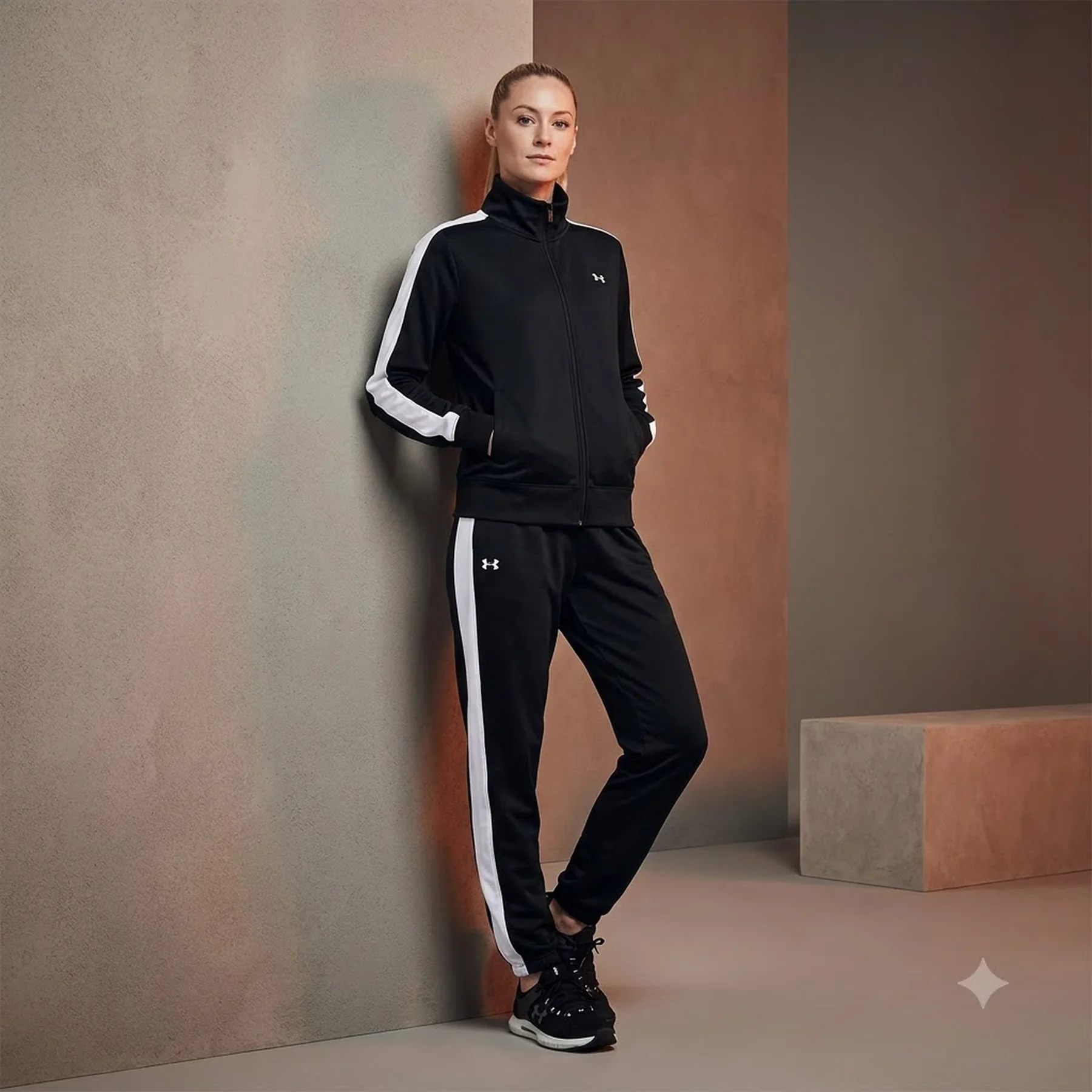 Спортивний костюм жіночий Under Armour Tricot Tracksuit Black (1365147-001)