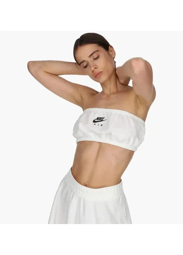 Спортивний топ жіночий Nike Air Pique Bandeau Top White (DM6460-100)
