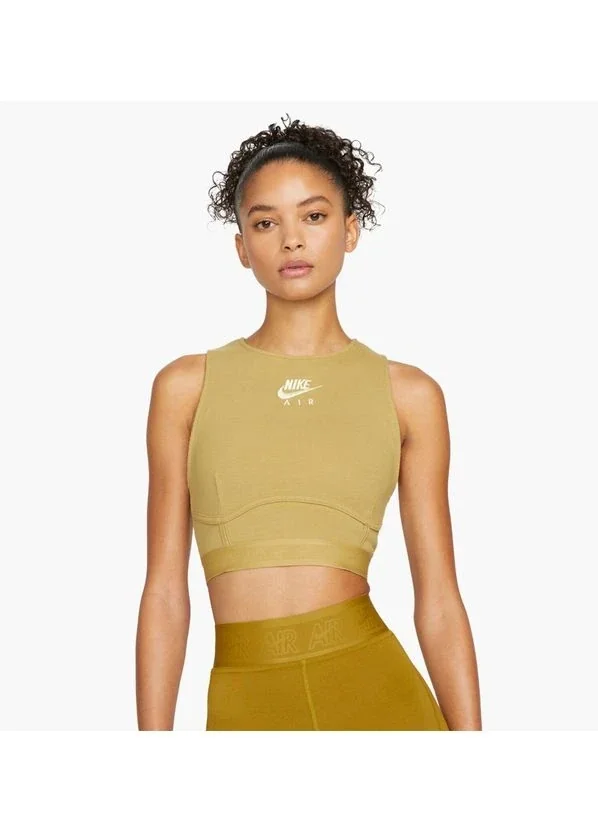 Спортивний топ жіночий Nike Air Womens Ribbed Tank Olive (DM6069-769)