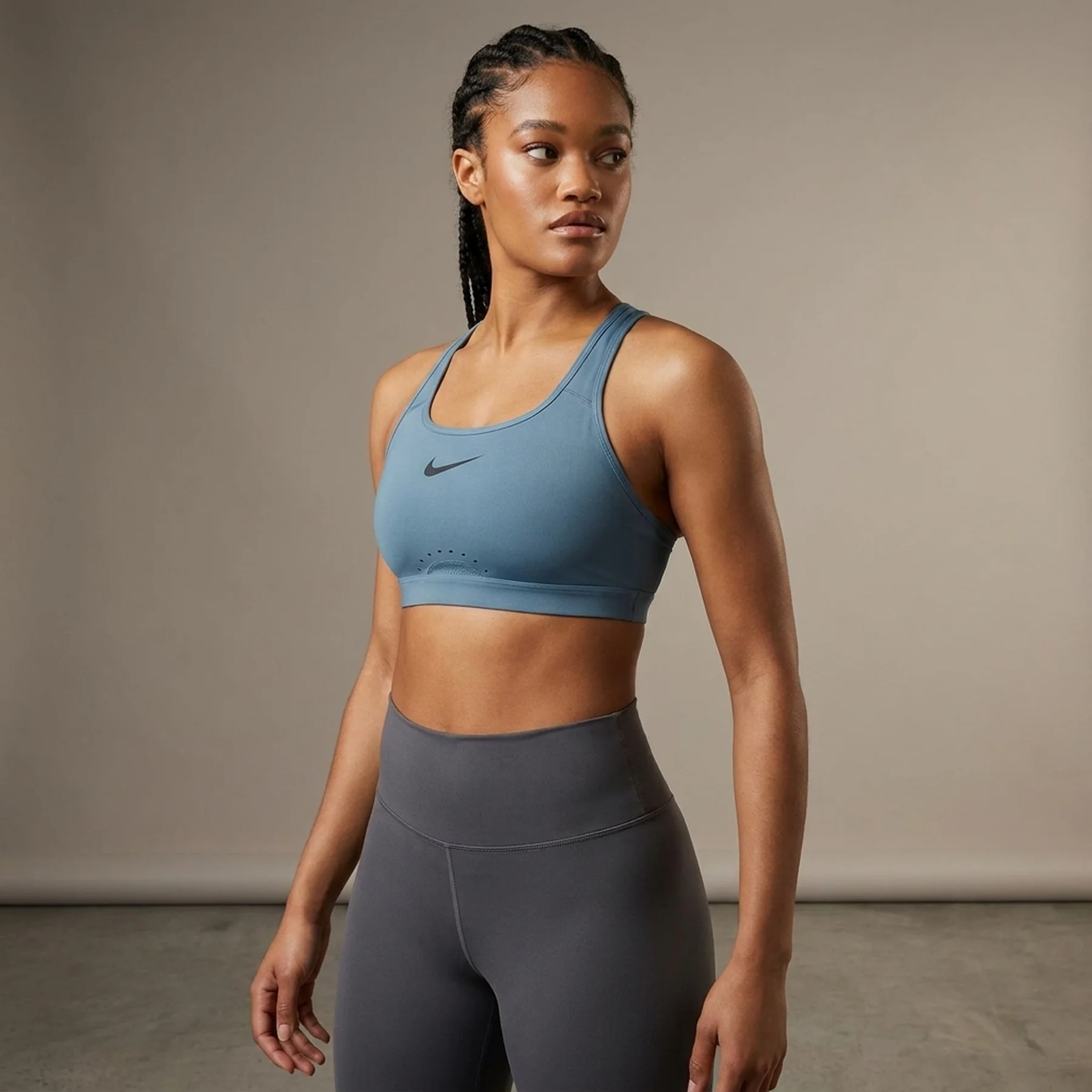 Спортивний топ жіночий Nike Dri Fit Swoosh Azul Brown (DD0428-494)