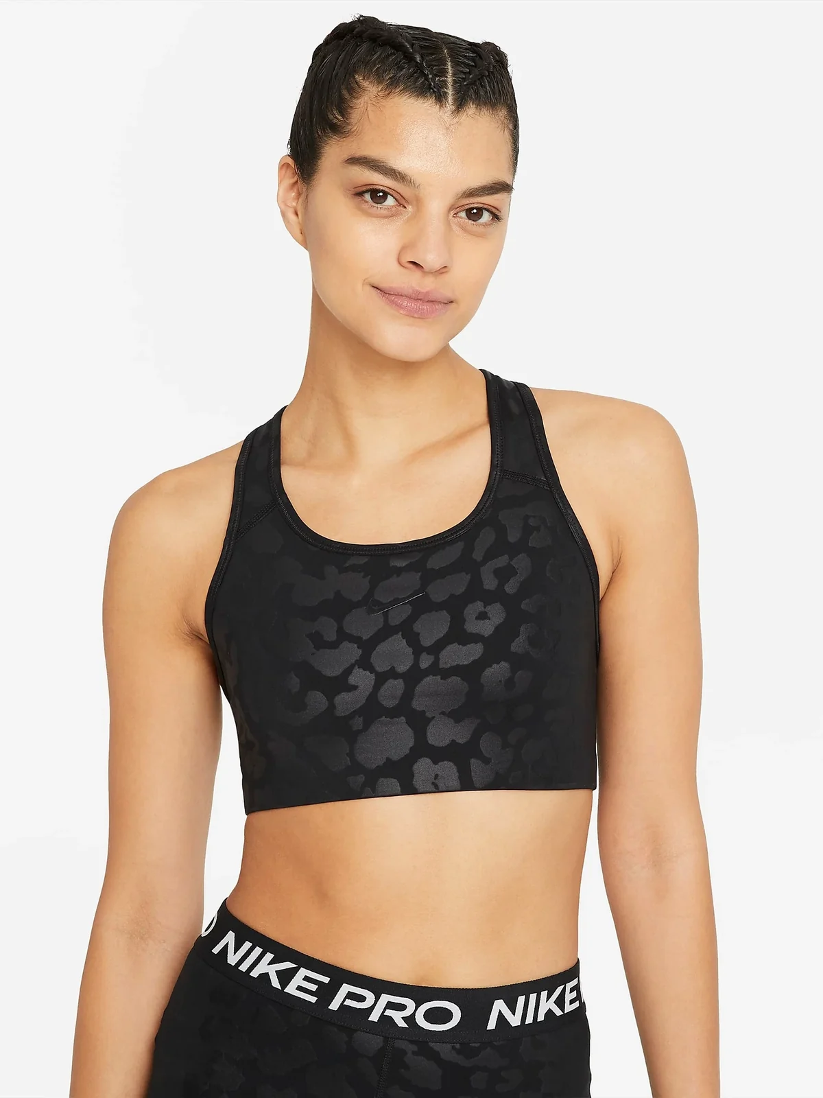 Спортивний топ жіночий Nike Np Df Swsh Lepard Shine Bra (DD1117-010)