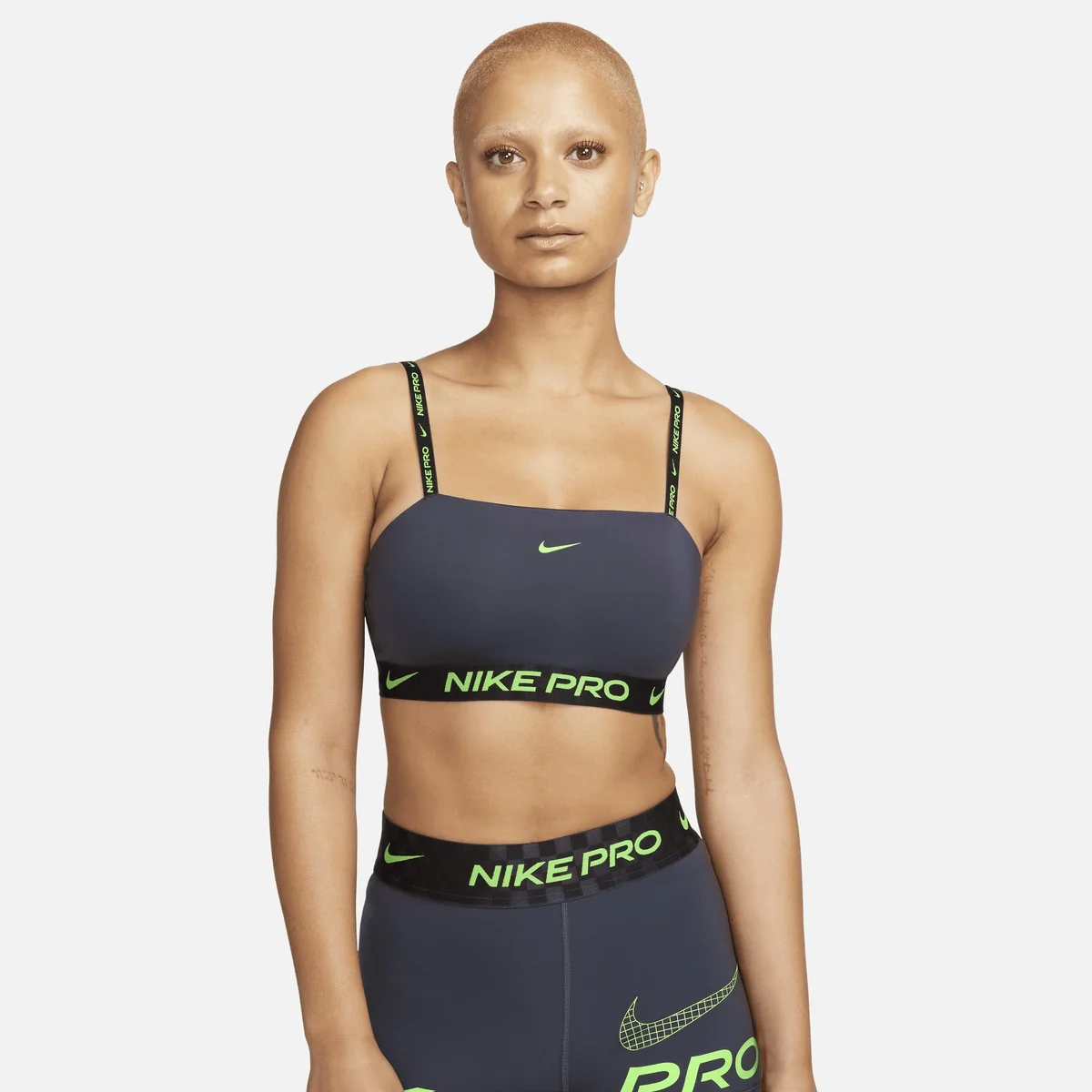 Спортивний топ жіночий Nike Pro Dri-Fit Grey (DX0655-015)