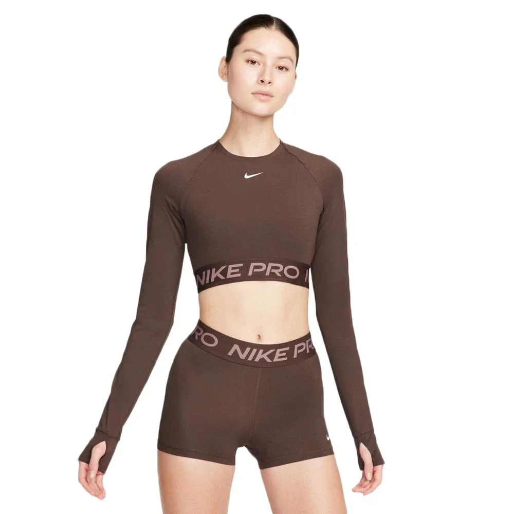 Спортивний топ жіночий Nike Pro Long-Sleeve Cropped Top (FV5484-237)