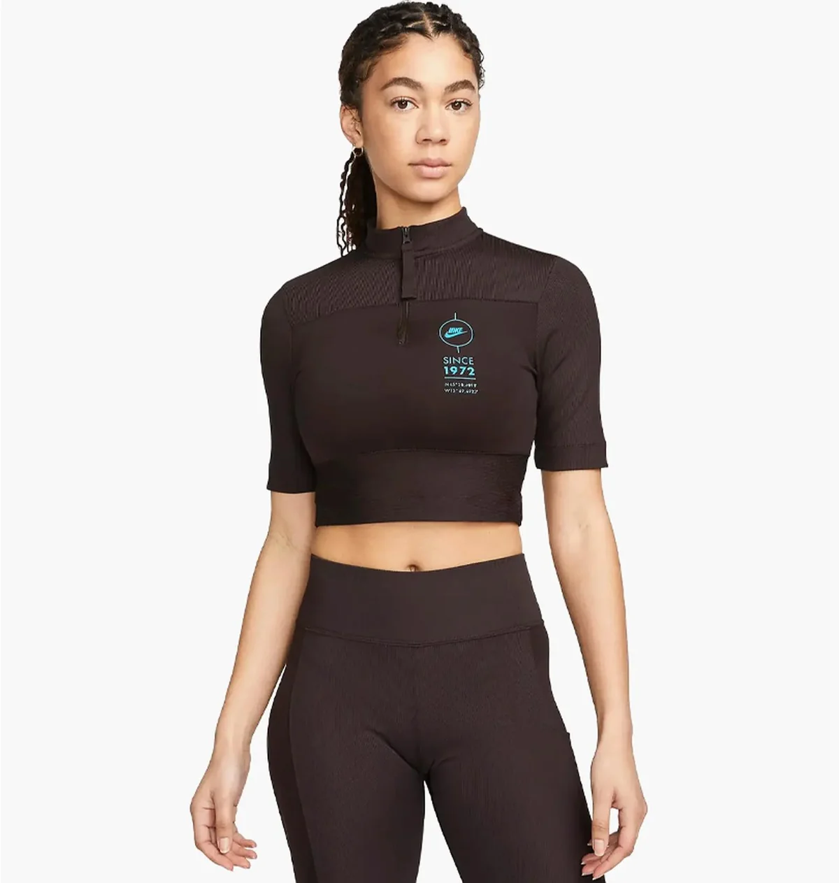 Спортивний топ жіночий Nike Sportswear Women's Ribbed Short-Sleeve Top (FJ5253-220)