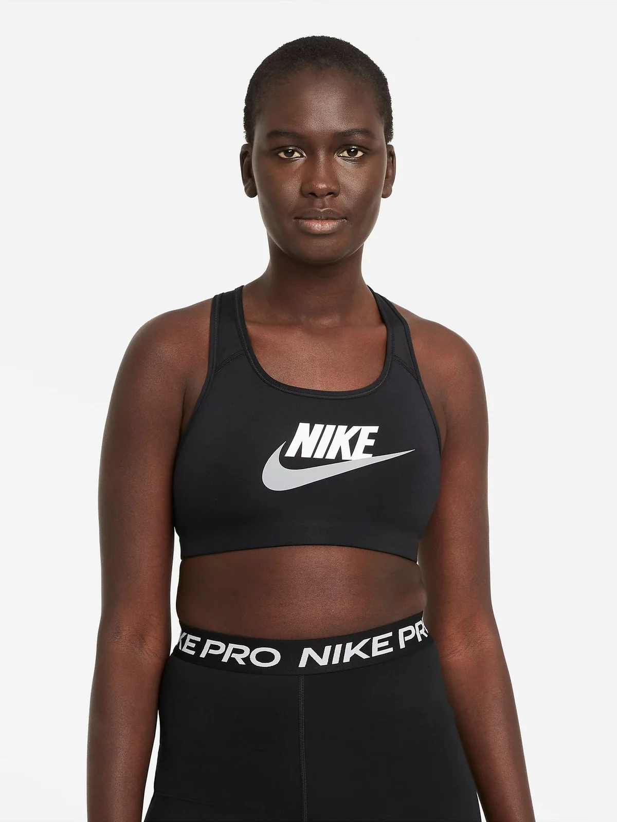 Спортивний топ жіночий Nike W Nk Df Swsh Cb Futura Gx Bra (DM0579-010)