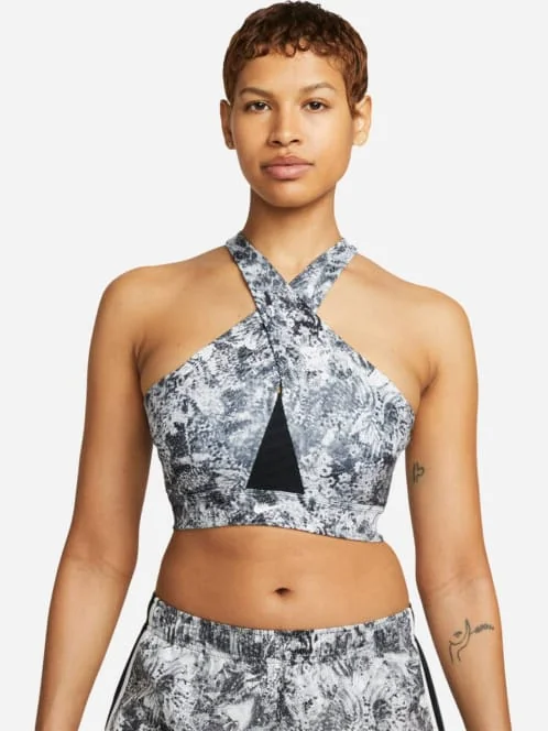 Спортивний топ жіночий Nike W Nk Df Swsh Wrap Bra Aop (DX1778-010)