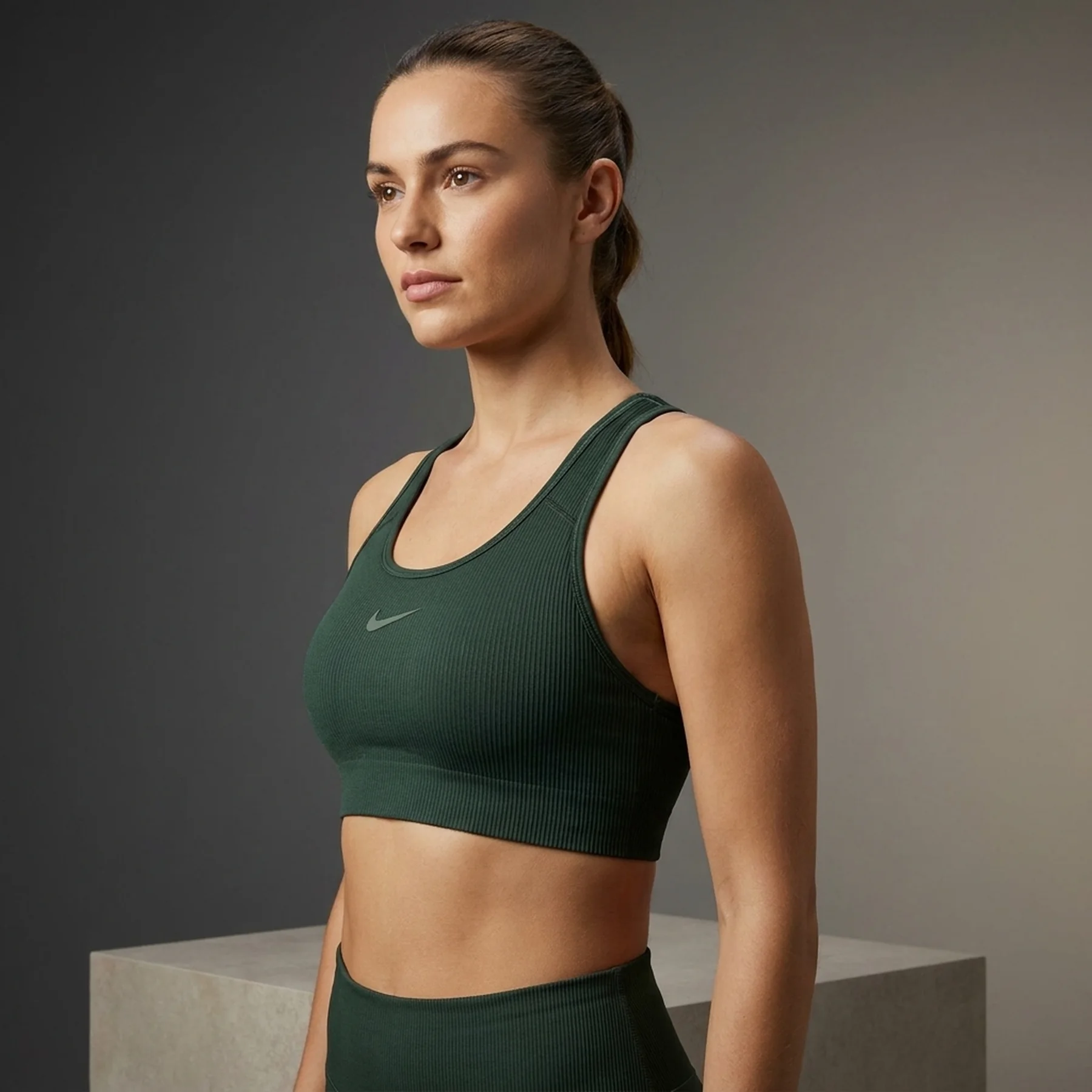 Спортивний топ жіночий Nike W Nk Inf Wide Rib Bra (HF1542-338)