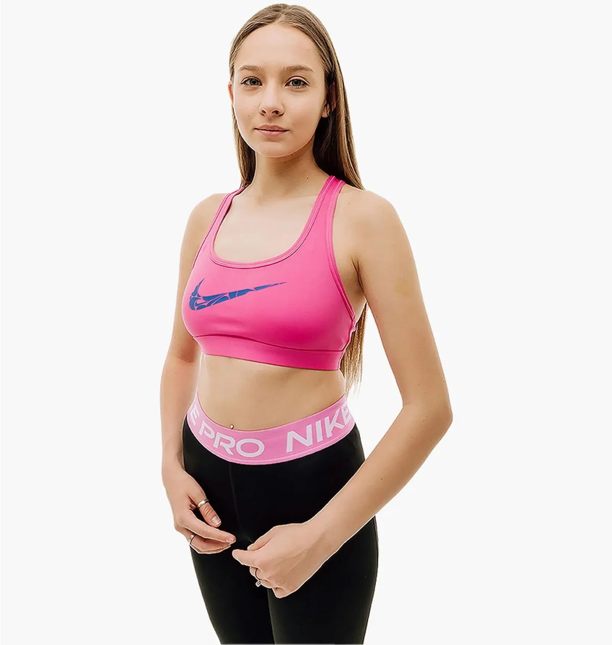 Спортивний топ жіночий Nike W Nk Swsh Ls Hbr Bra (FN2898-605)