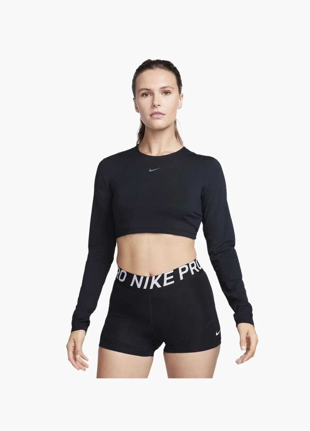 Спортивний топ жіночий Nike W Np Df Crop Ls Femme (FB5233-010)