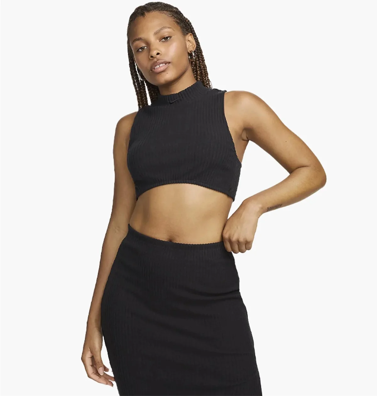 Спортивний топ жіночий Nike W Nsw Chll Knt Rib Crp Tnk (FN3677-010)