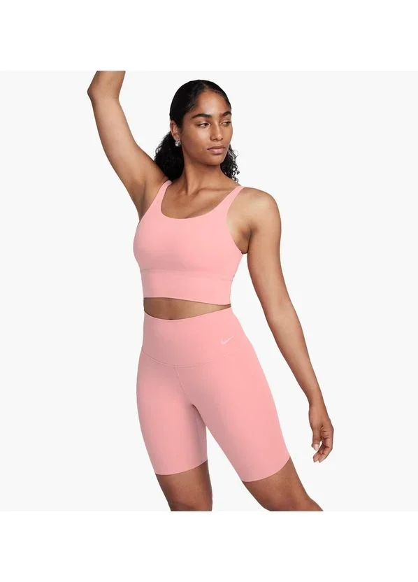 Спортивний топ жіночий Nike Zenvy Womens Gentle-Support High-Waisted 8 Biker Shorts Peach (DQ6003-618)