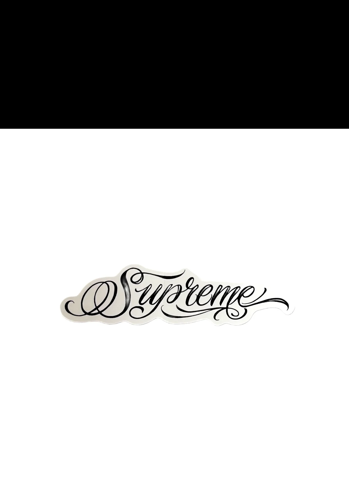 Стікер Supreme Script Black Sticker (FW24)