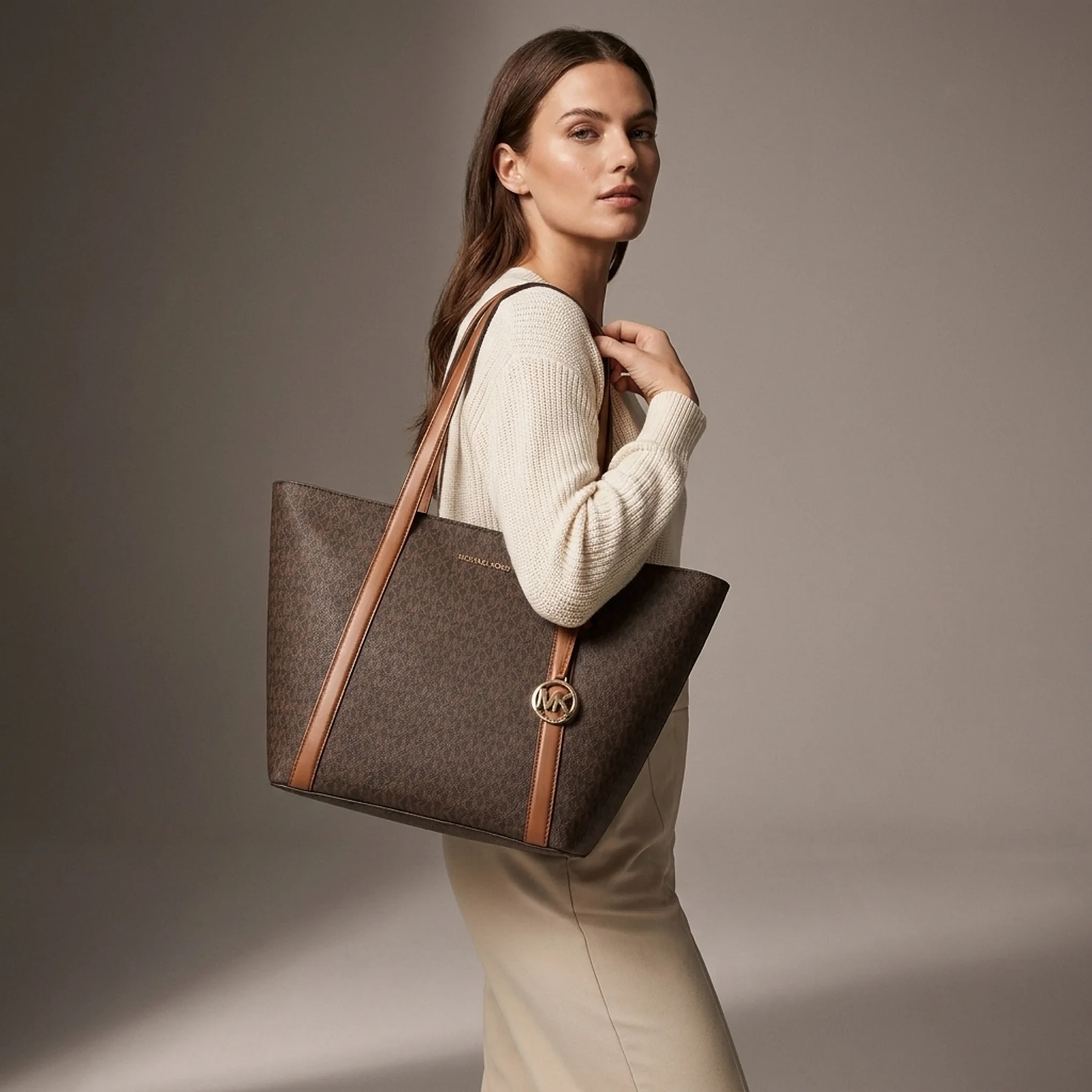 Стильна сумка тоут Michael Kors 1159809794 (Коричневий, One size)