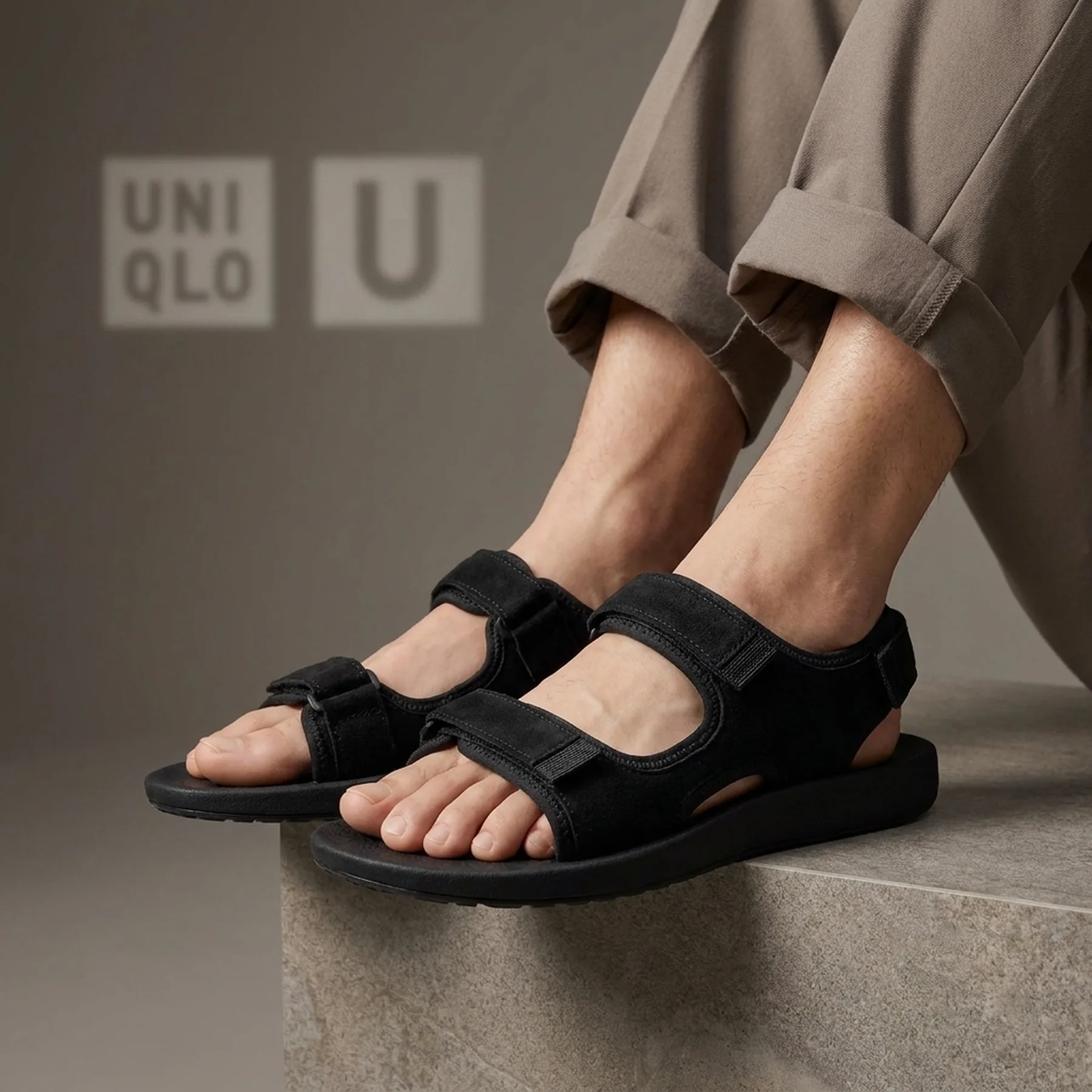 Стильні сандалі Uniqlo з ременями на липучці 1159806451