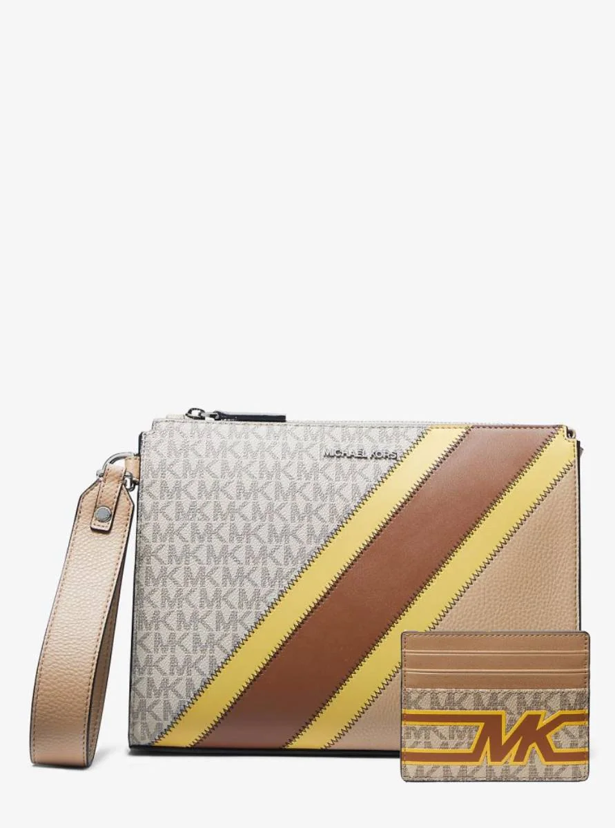 Стильний набір Michael Kors сумка-клатч та картхолдер 1159845123 Бежевий