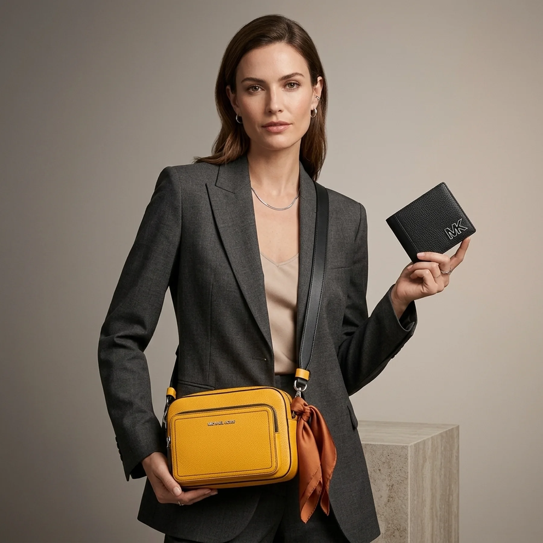 Стильний шкіряний набір Michael Kors сумка через плече та гаманець 1159845138 Різні кольори