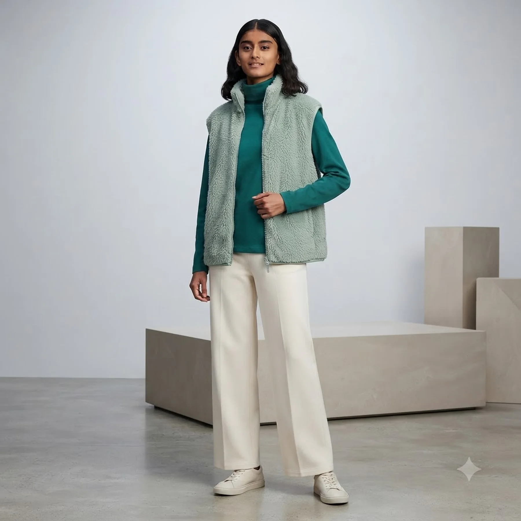 Стильний теплий жилет Uniqlo зі штучного хутра 1159793564