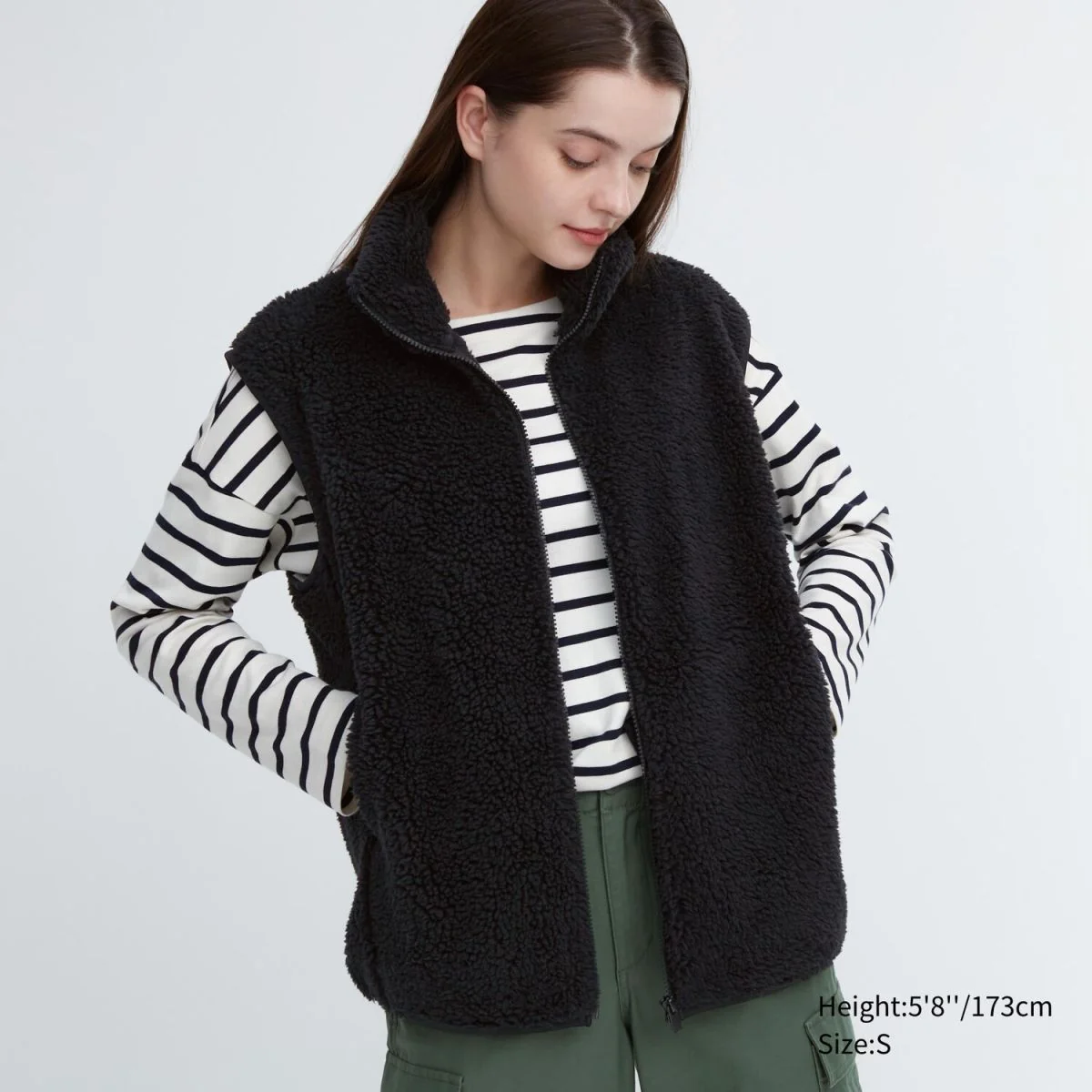 Стильний теплий жилет Uniqlo зі штучного хутра 1159793571
