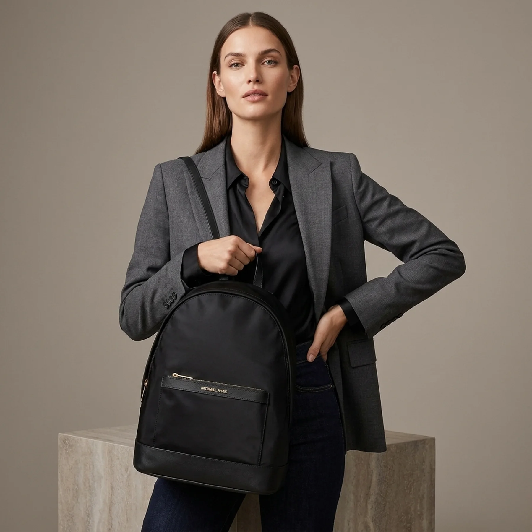 Стильний жіночий рюкзак Michael Kors 1159812198 (Чорний, One size)
