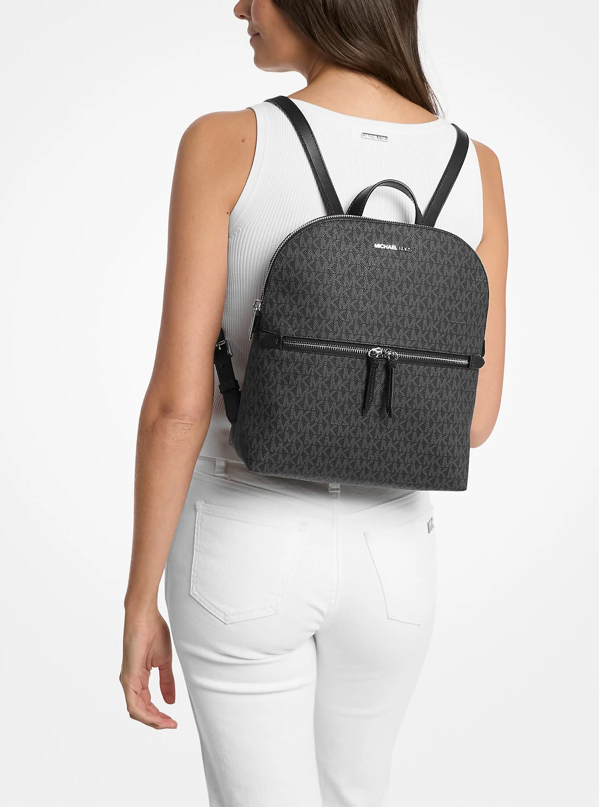Стильний жіночий рюкзак Michael Kors з логотипом 1159840552 (Чорний One size)