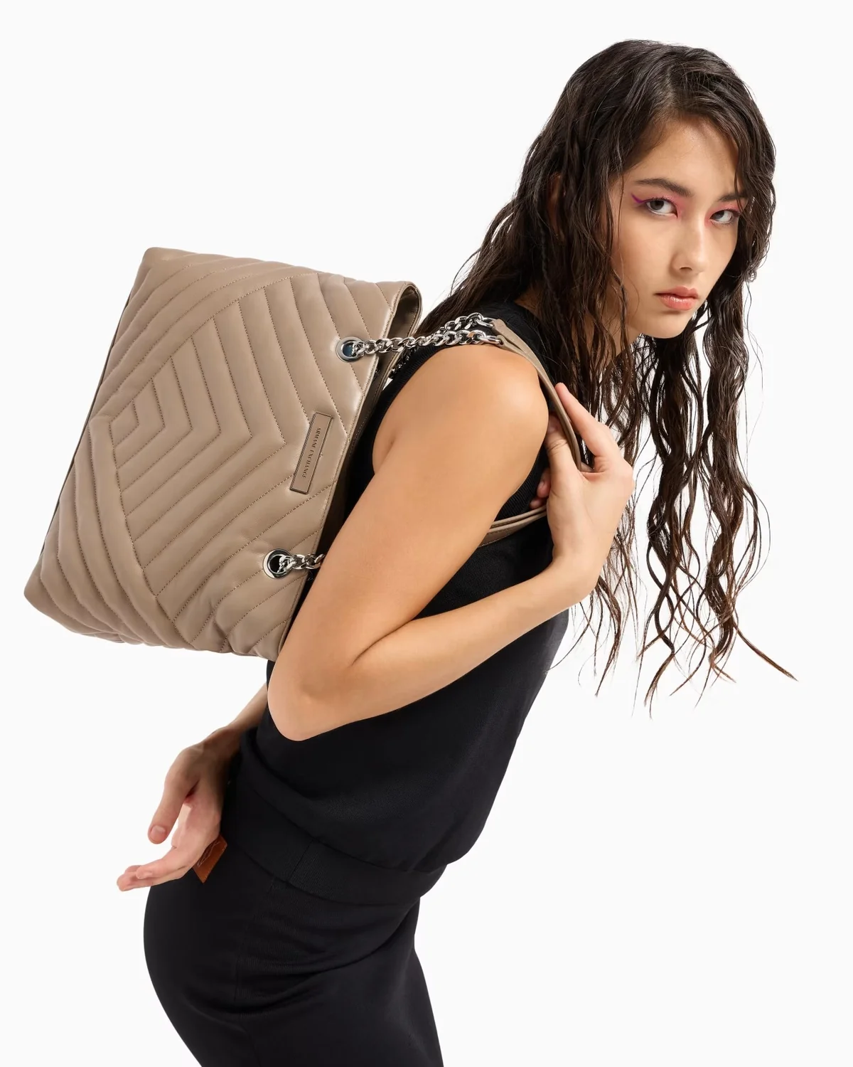 Стьобана сумка Armani Exchange 1159834825 (Бежевий One size)