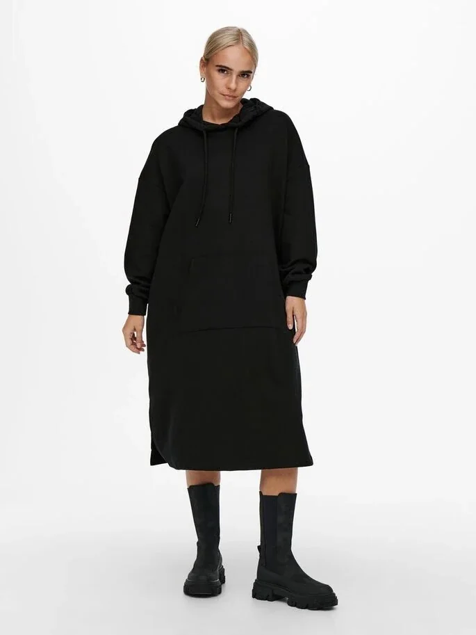 Сукня ONLCHELSEA LIFE L/S OVERSIZE DRESS SWT 15241307-Black ONLY L Чорний