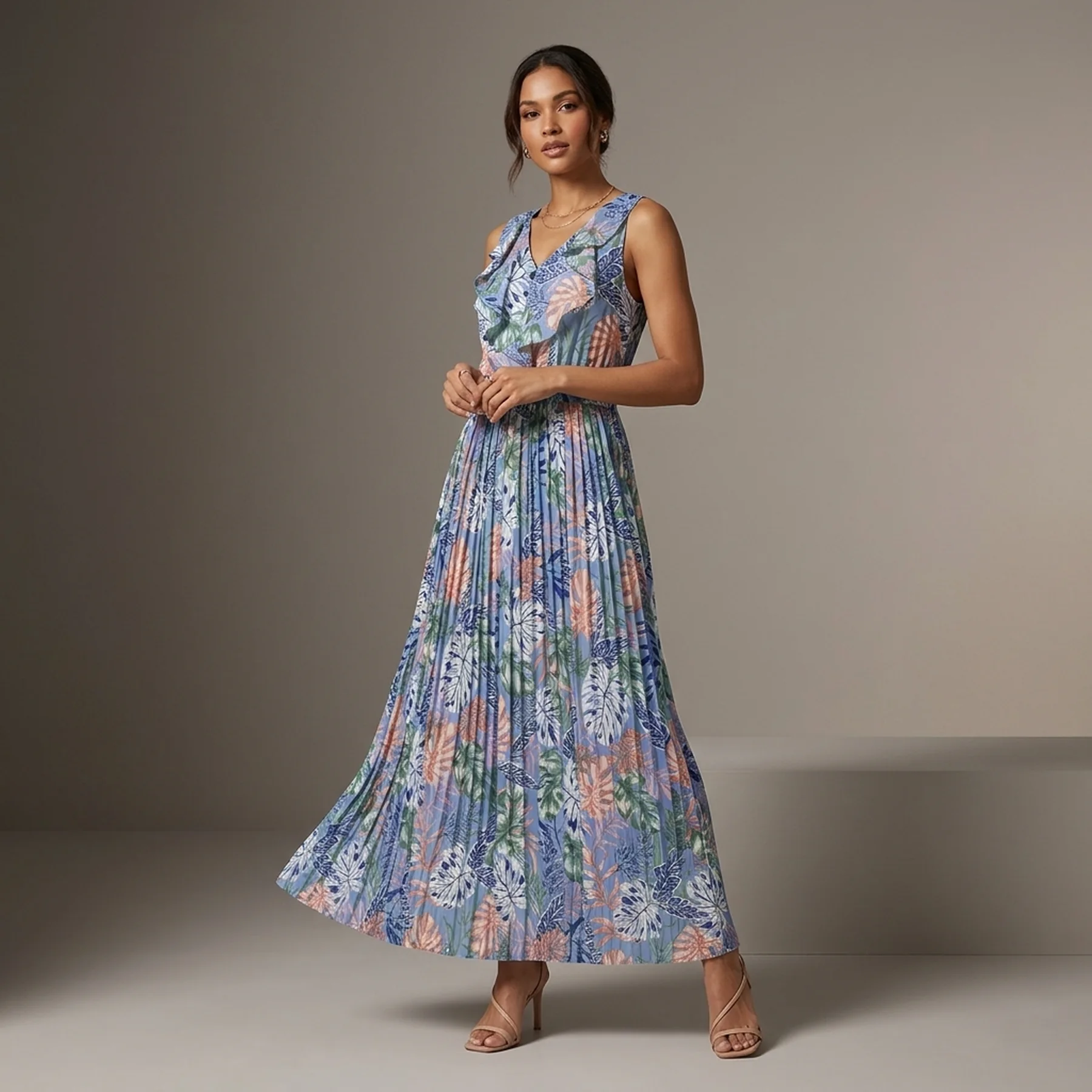 Сукня ONLFOREST LIFE S/L ANKLE DRESS WVN 15226479 Allure LA LEAVES ONLY M Блакитний