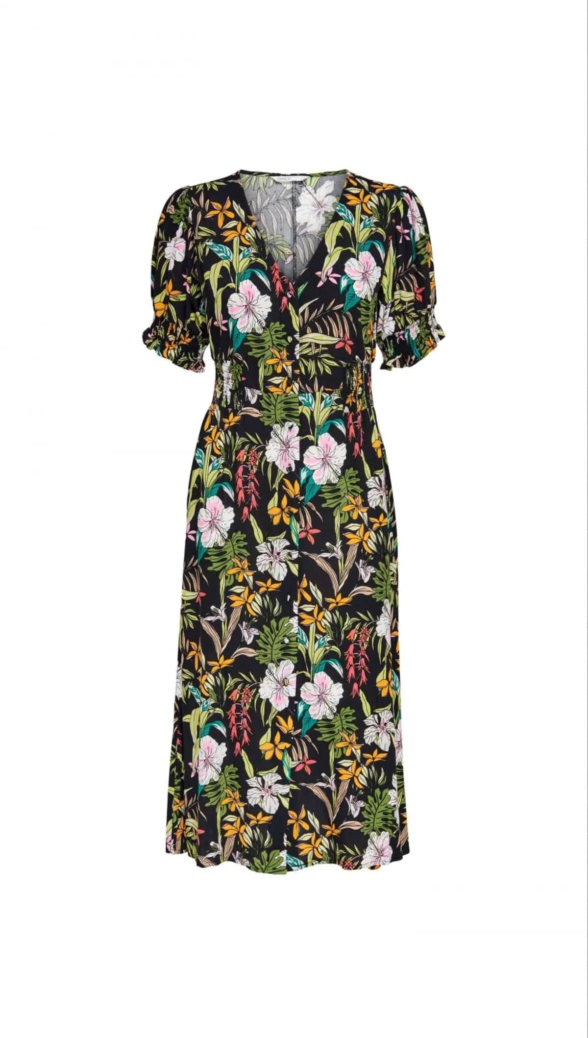 Сукня ONLMARS 2/4 MIDI DRESS WVN 15226567 Tap Shoe-JUNGLE FLOWER ONLY M Чорний