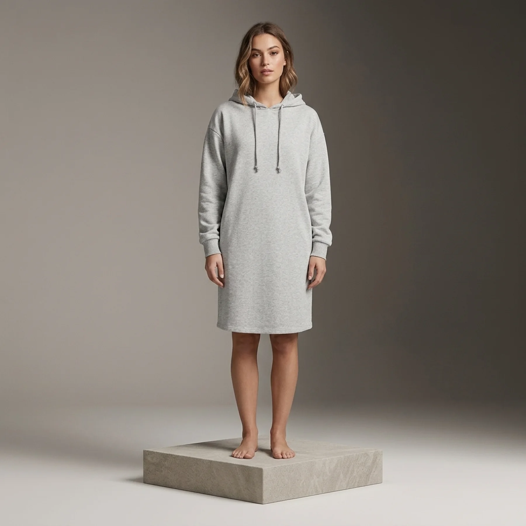 Сукня PGSWEET L/S HOODIE DRESS SWT 15236975 Light Grey Melange ONLY L Сірий