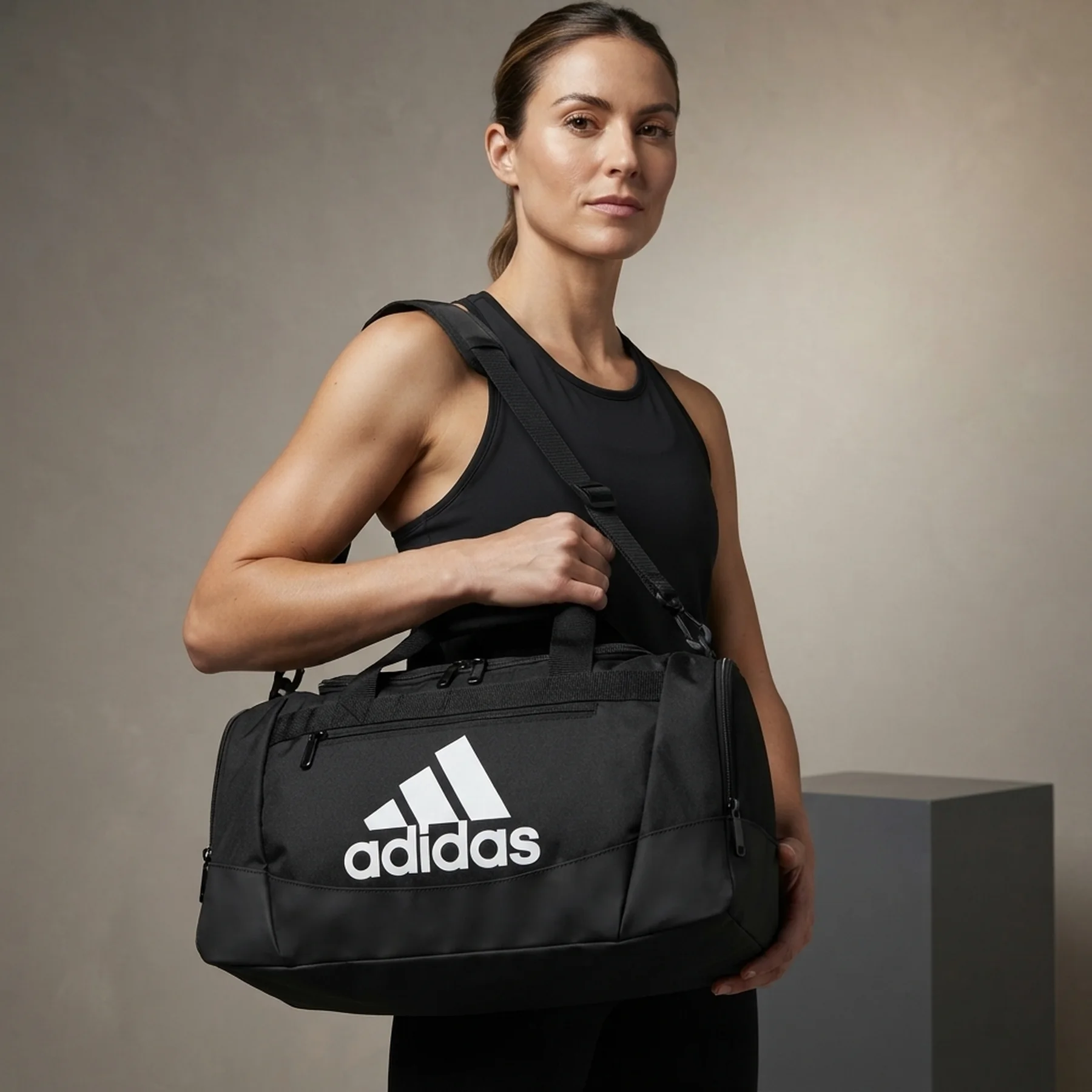 Adidas Defender 4 Small Duffel Bag Black/White