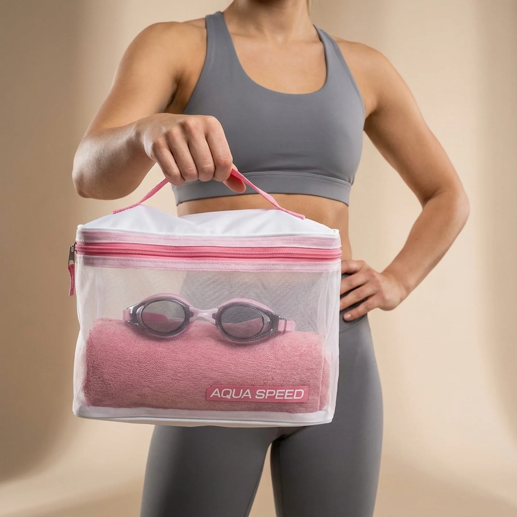 Сумка Aqua Speed DRY POUCH 62614 3L білий, рожевий 30 x 21 x 9 см (757-03)