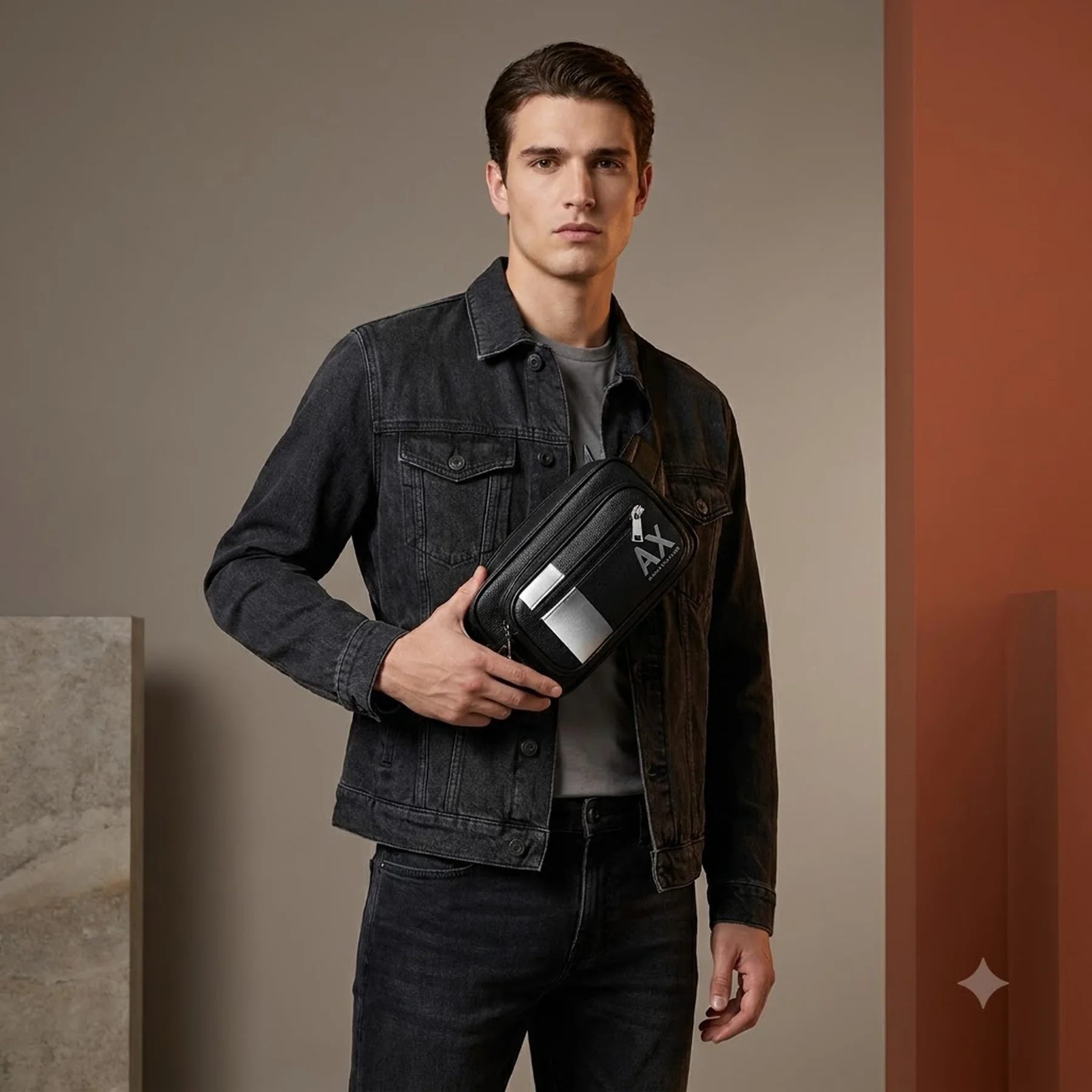 Сумка Armani Exchange бананка 1159819233 (Чорний One size)
