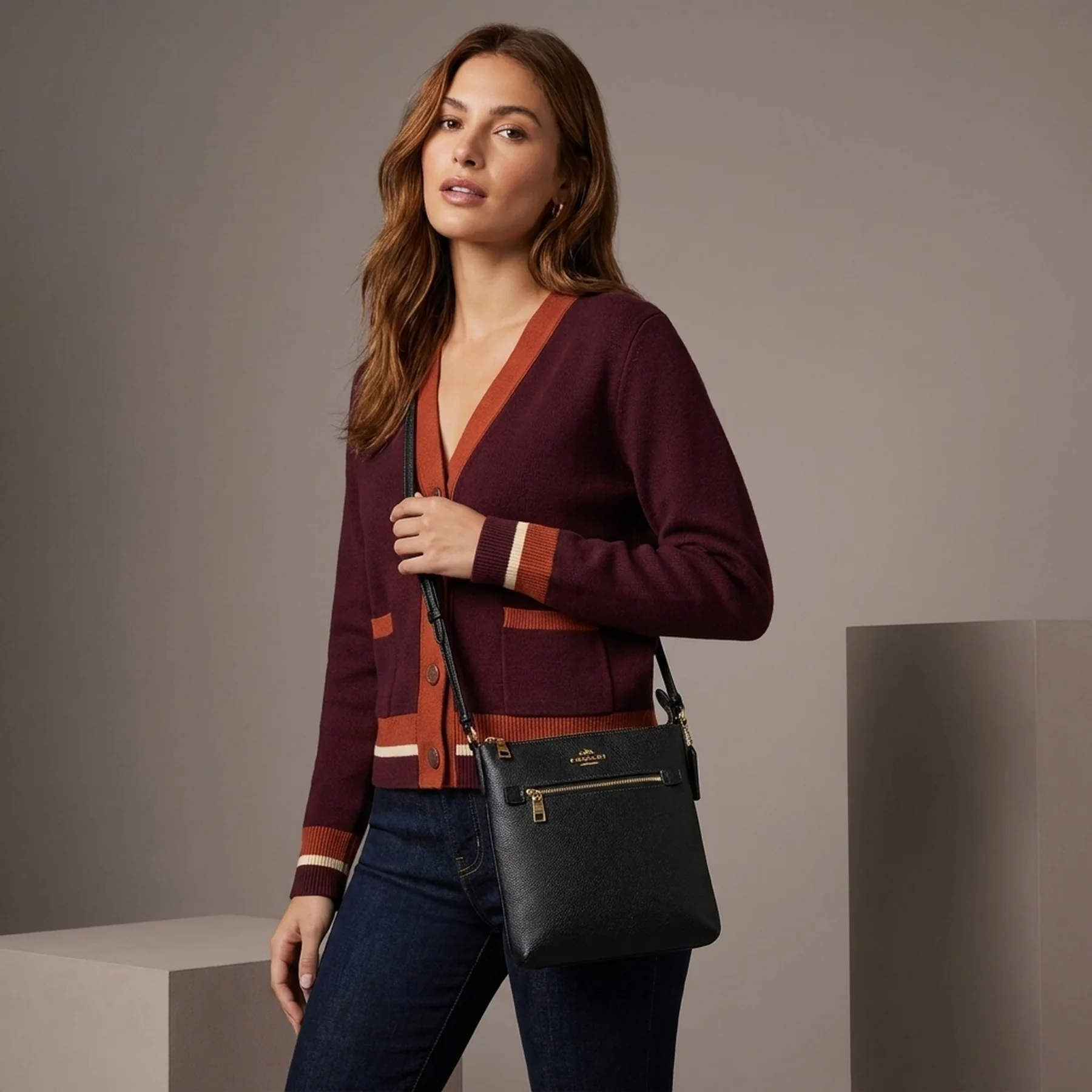 Сумка через плече COACH кроссбоді 1159821778 (Чорний One size)