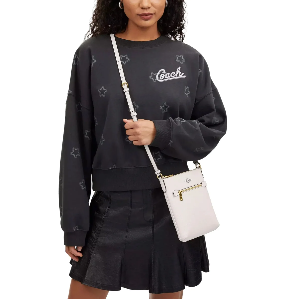 Сумка через плече COACH кроссбоді 1159824166 (Молочний One size)