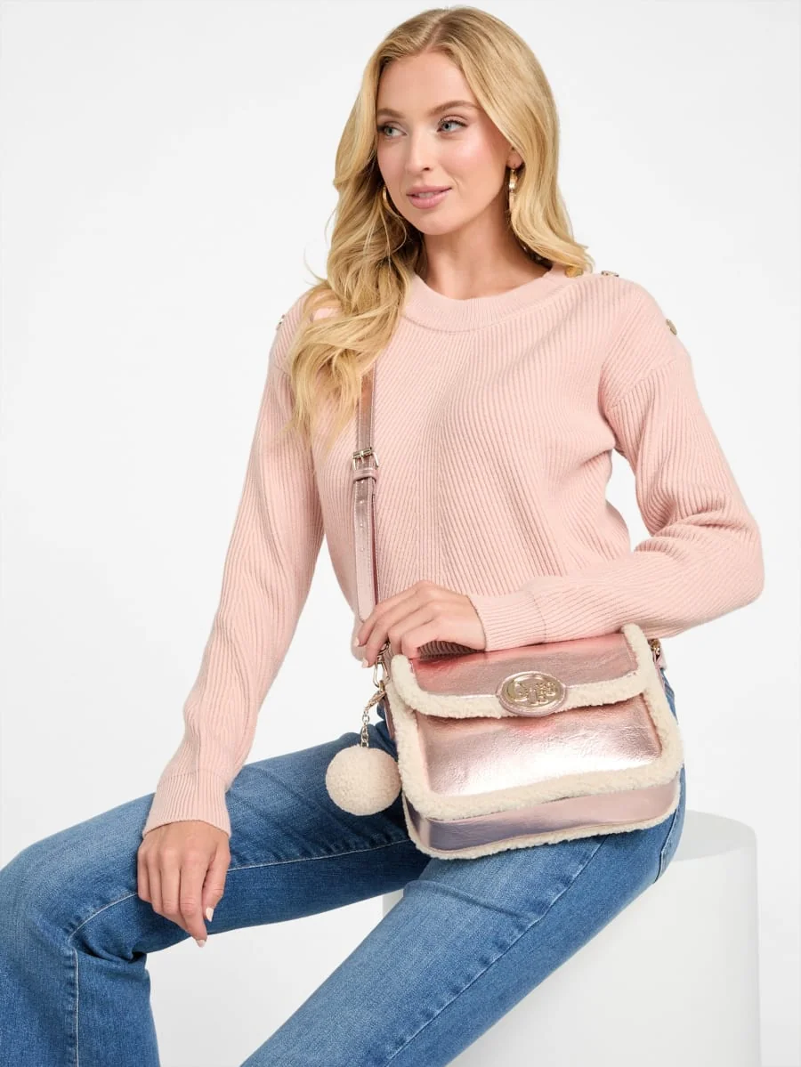 Сумка через плече Guess з обробкою із шерпи 1159827140