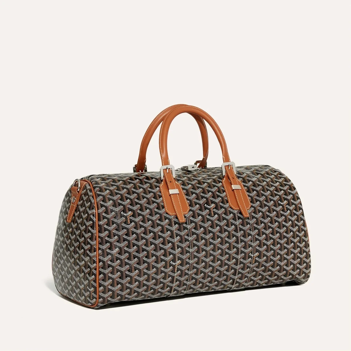 Goyard Boston 45 Bag Black & Tan