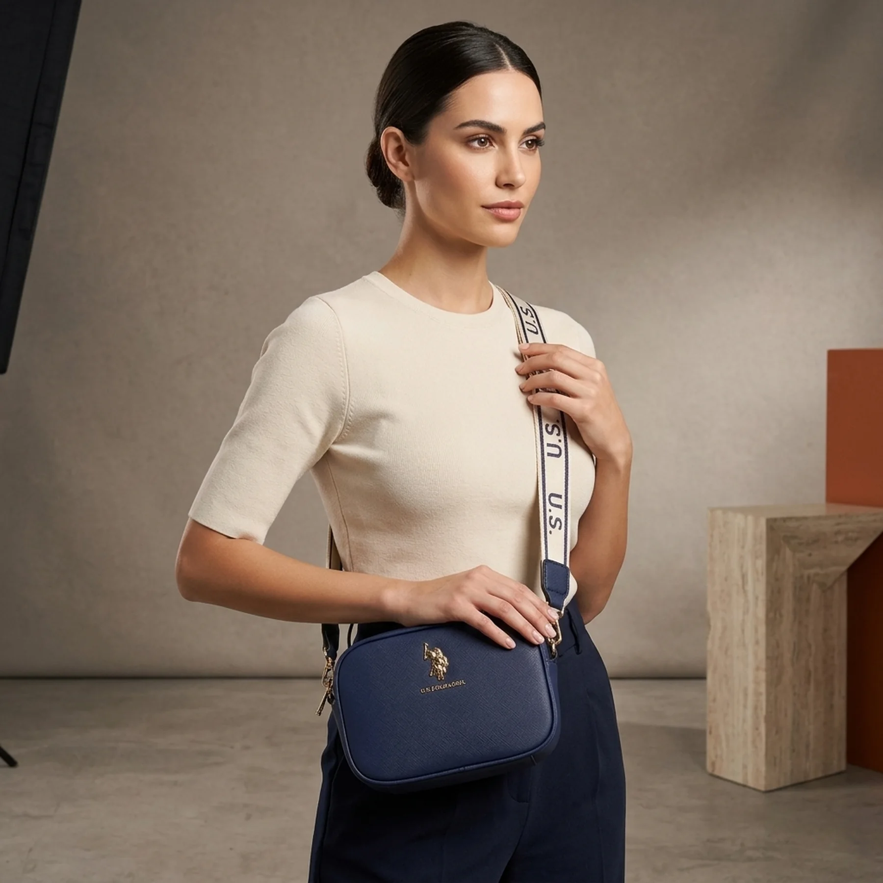 Сумка кроссбоді US Polo Assn з логотипом 1159828003 (Синій One size)