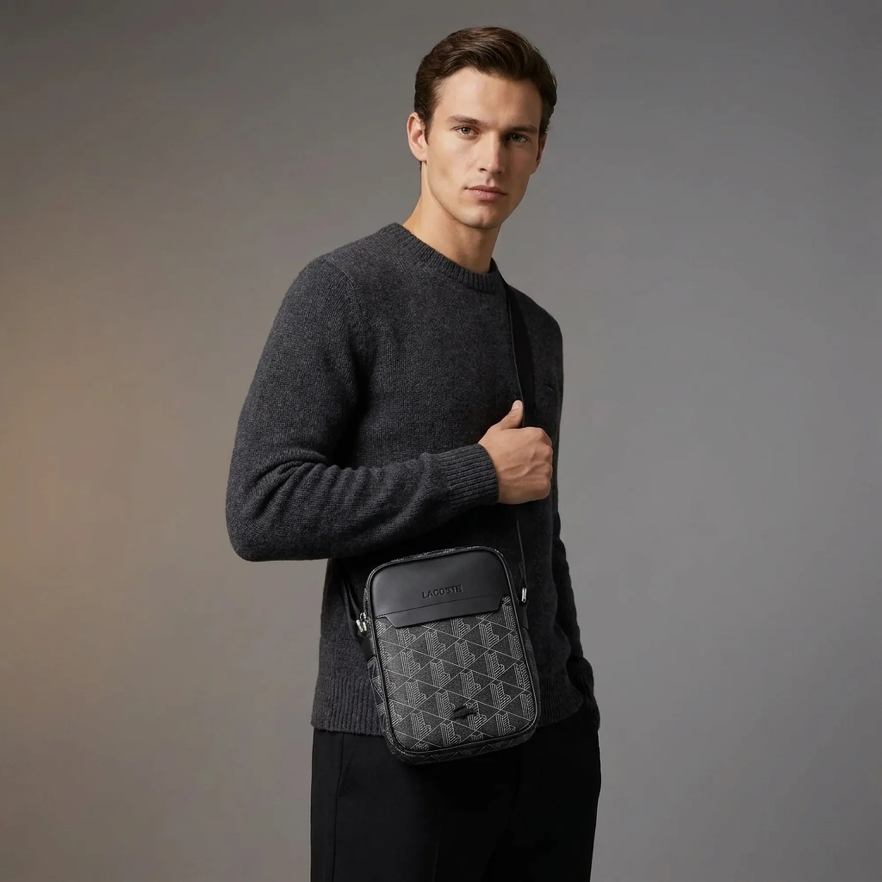 Lacoste Monogram Bag Black