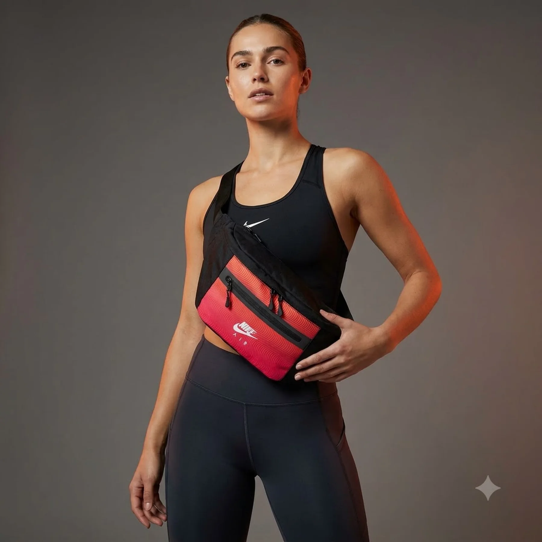 Бананка Nike (чорно-червона)